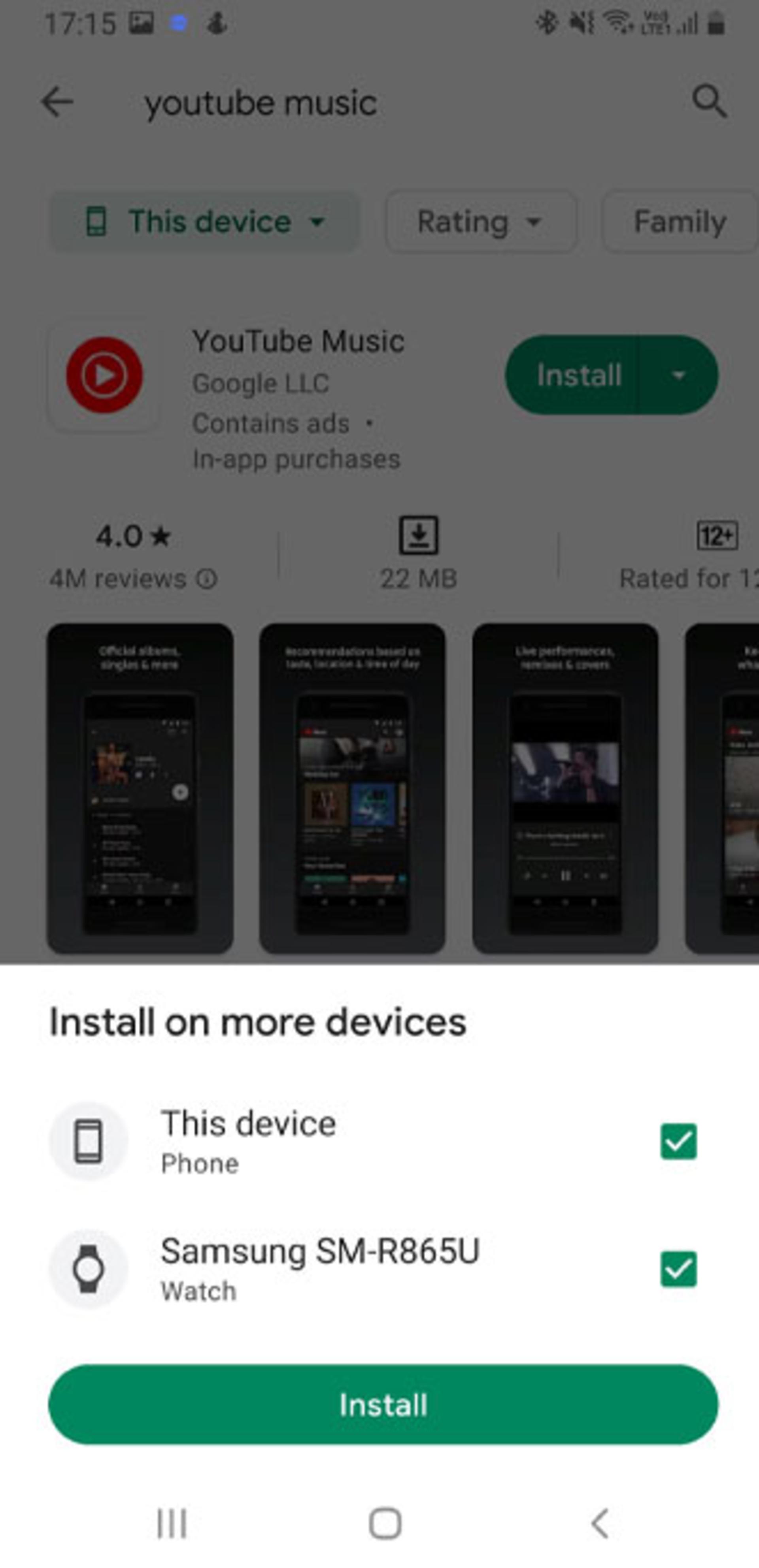 نصب برنامه WearOS