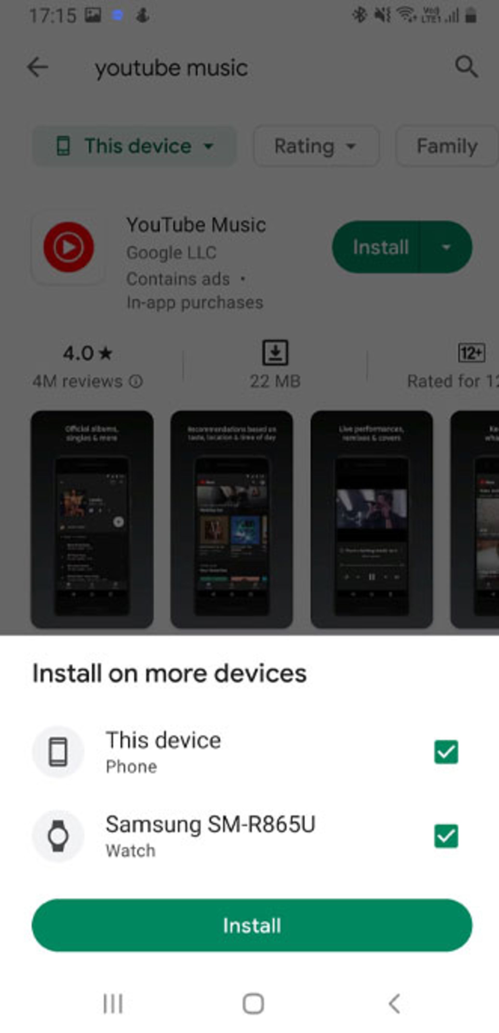 نصب برنامه WearOS