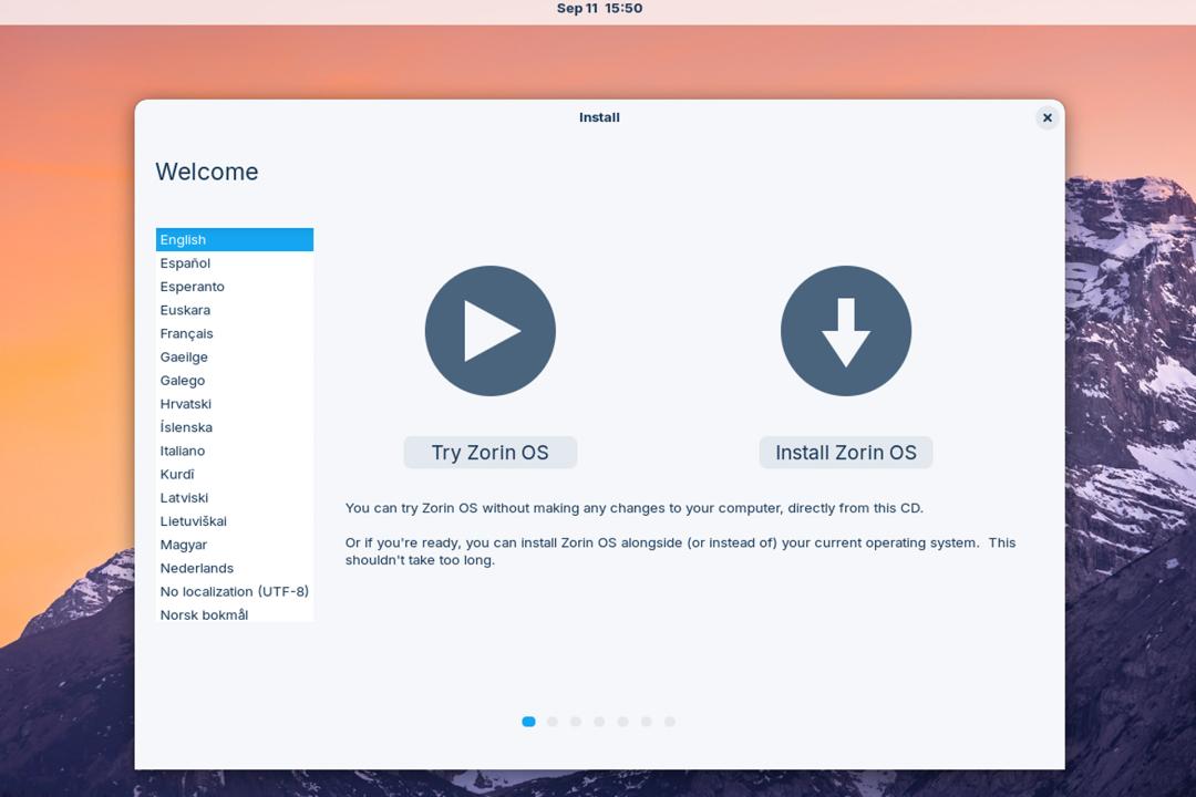 نصب Zorin OS روی کامپیوتر و لپ‌تاپ مرحله هفتم