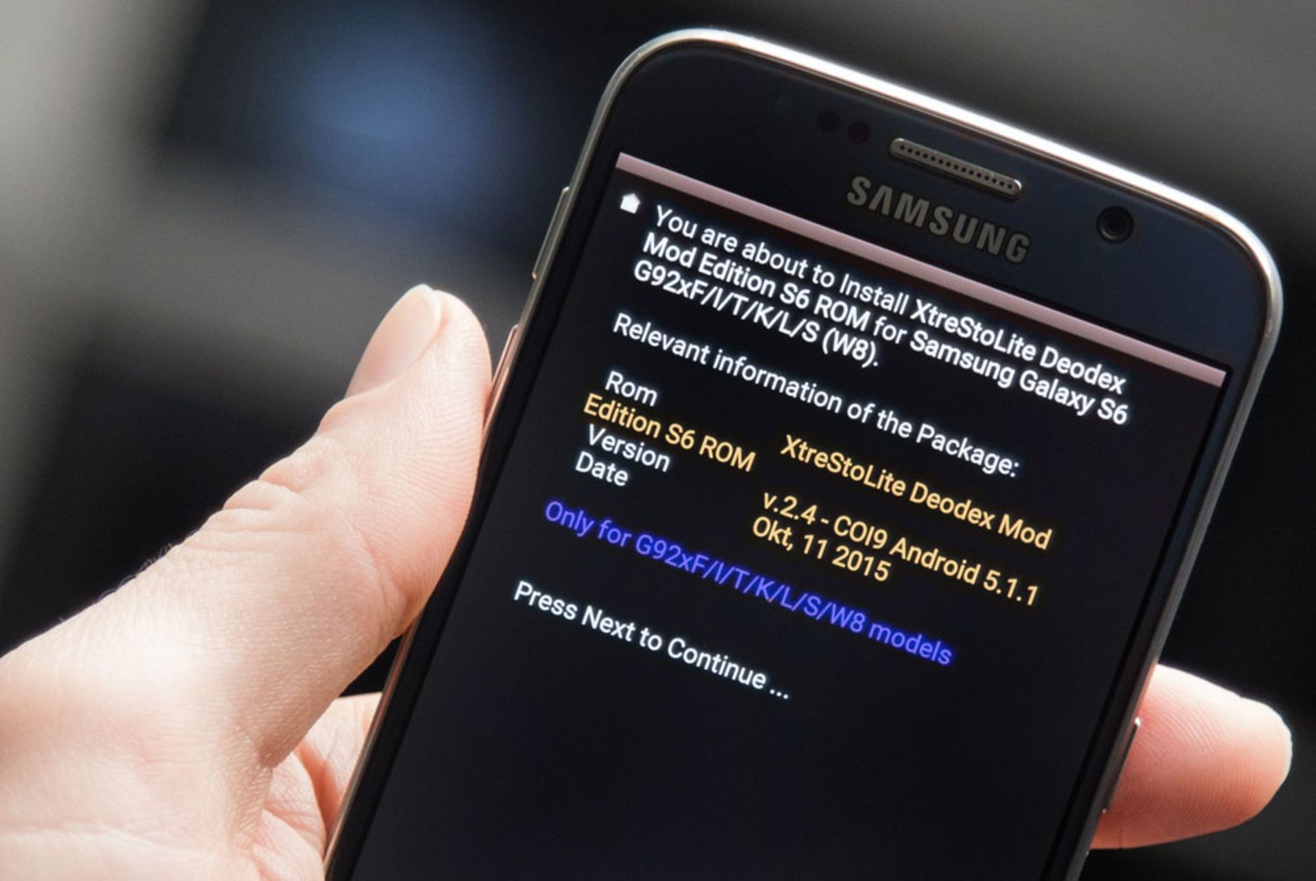 نصب کاستوم رام روی گلکسی اس 6