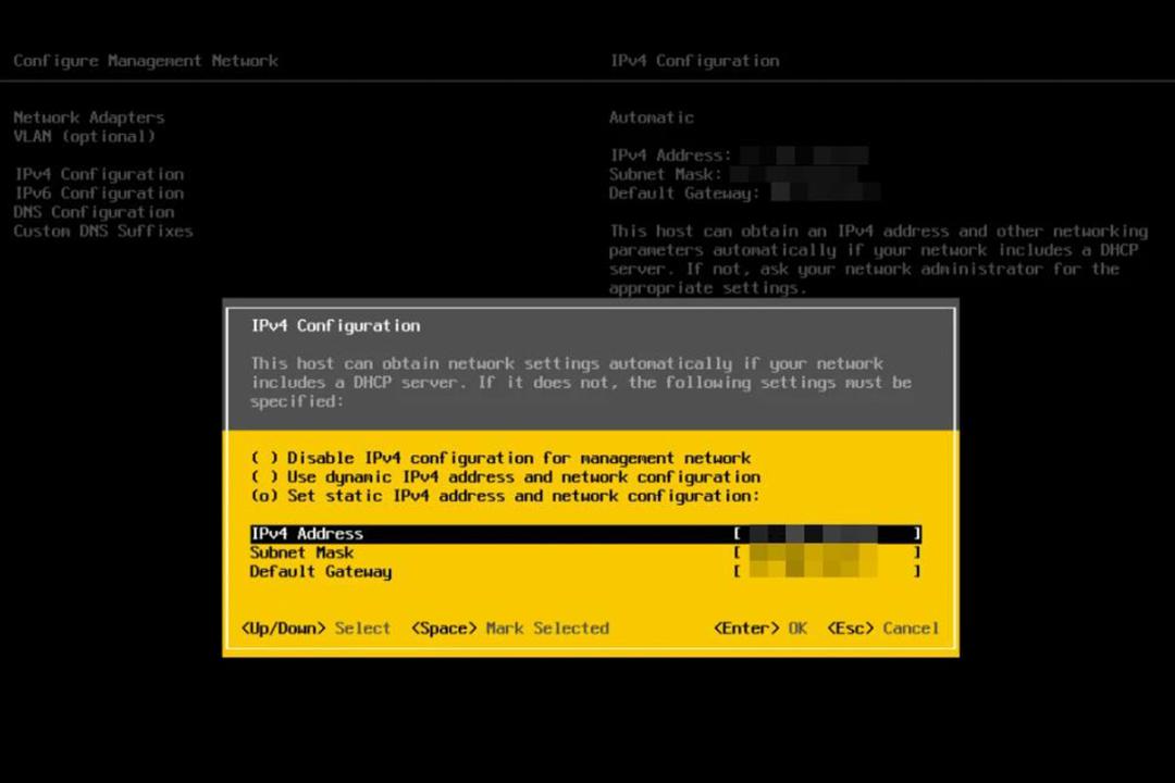 مرحله پانزدهم نصب نرم‌افزار ESXi