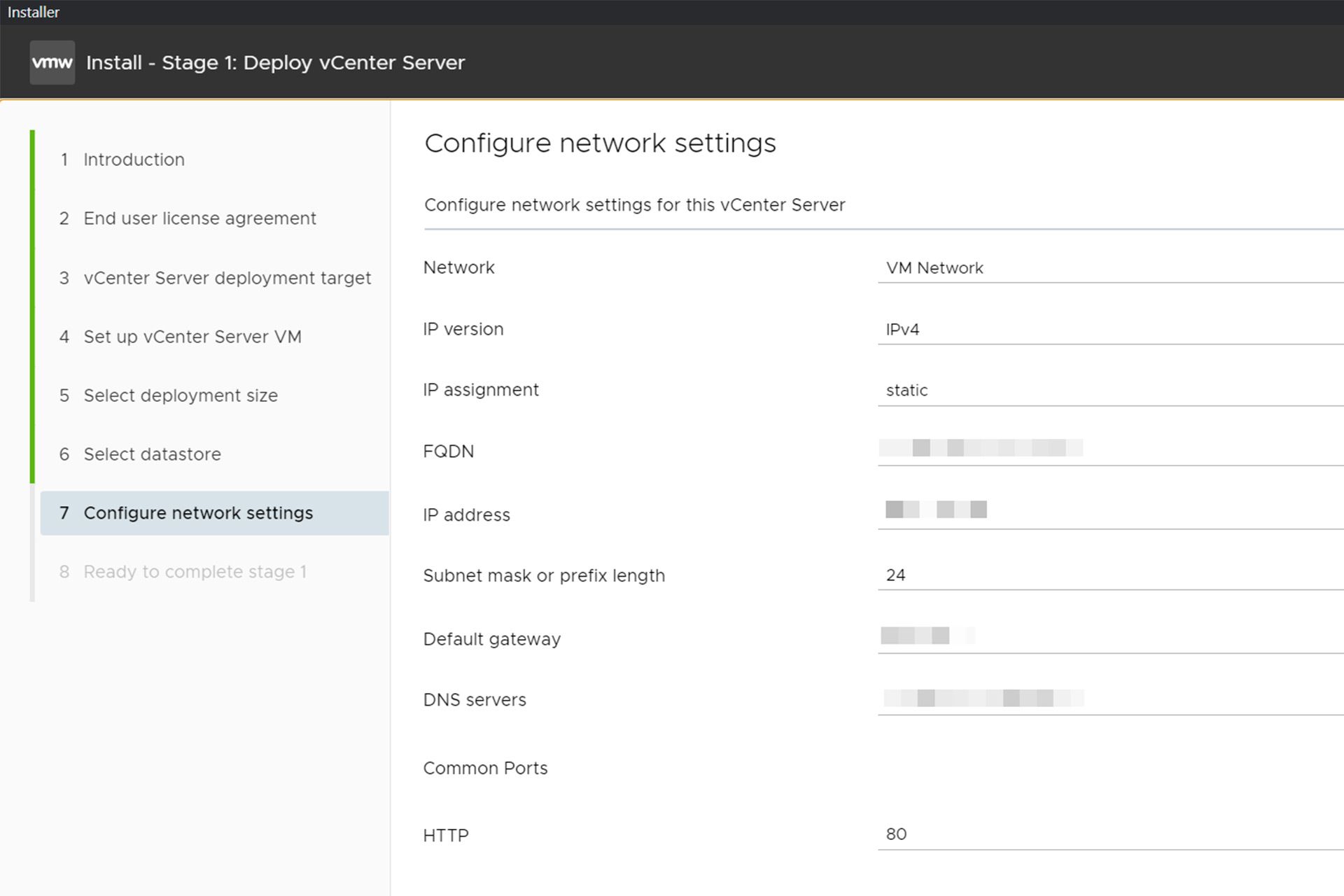 نصب VMware vCenter Server مرحله یازدهم