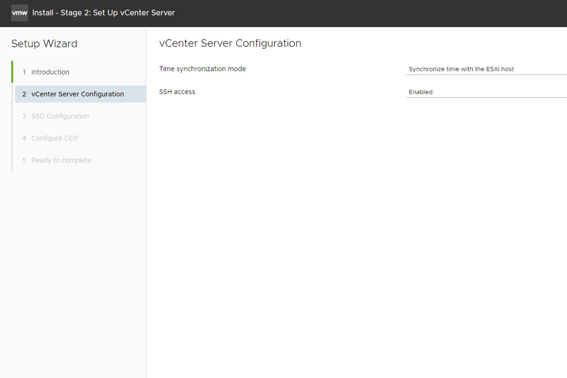 نصب VMware vCenter Server مرحله شانزدهم