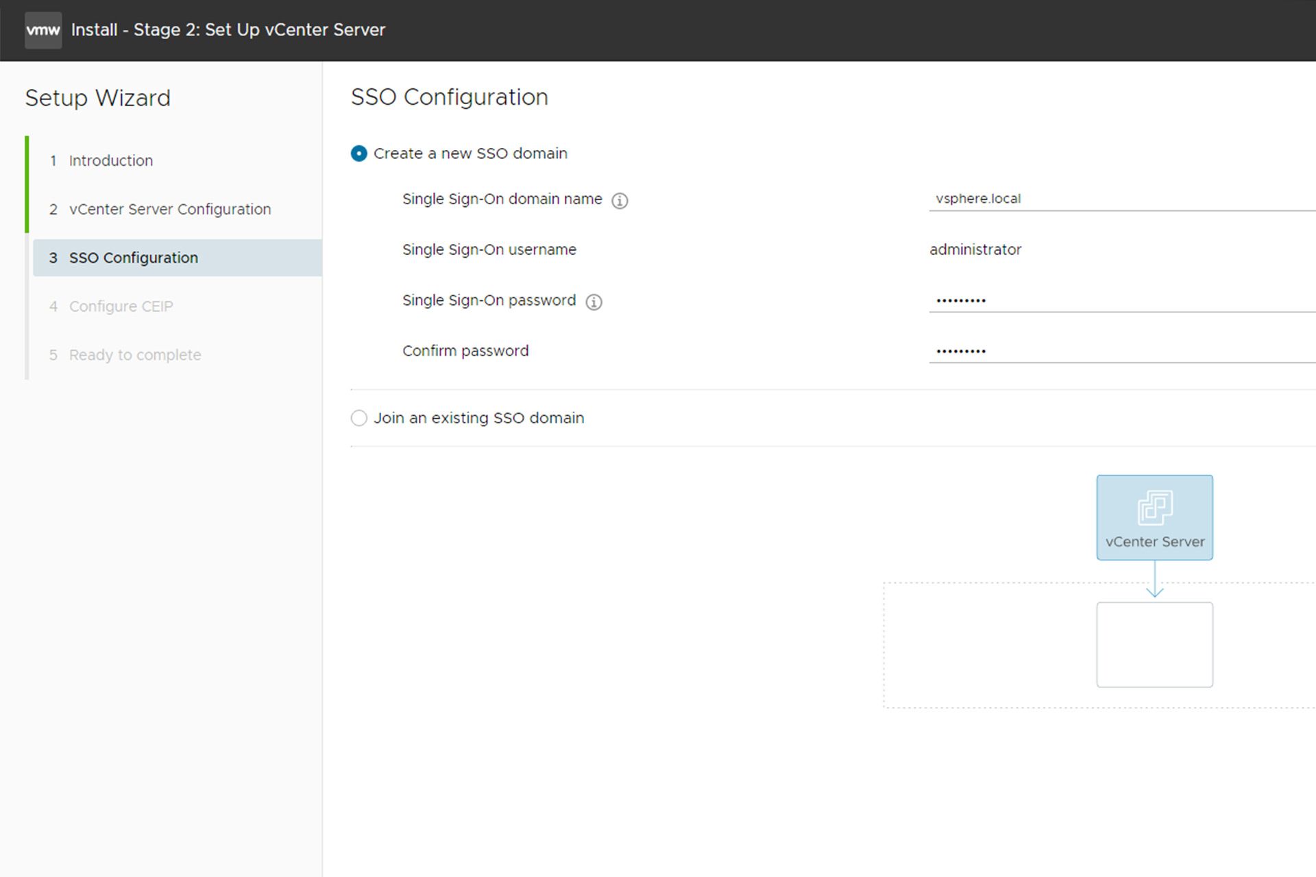 نصب VMware vCenter Server مرحله هفدهم