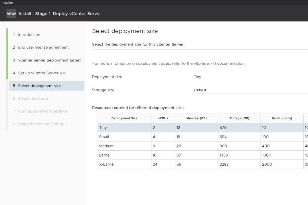 نصب VMware vCenter Server مرحله نهم