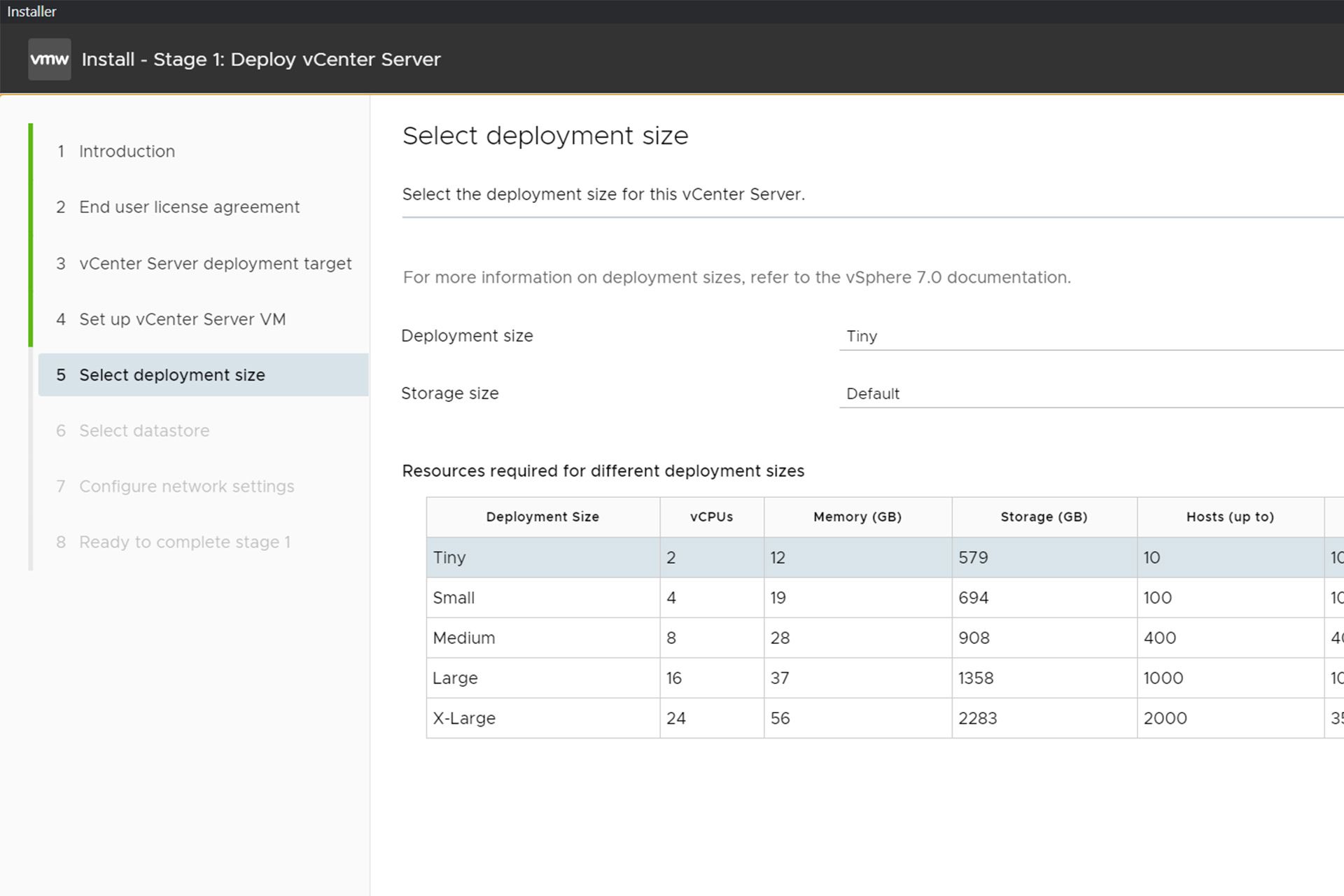 نصب VMware vCenter Server مرحله نهم