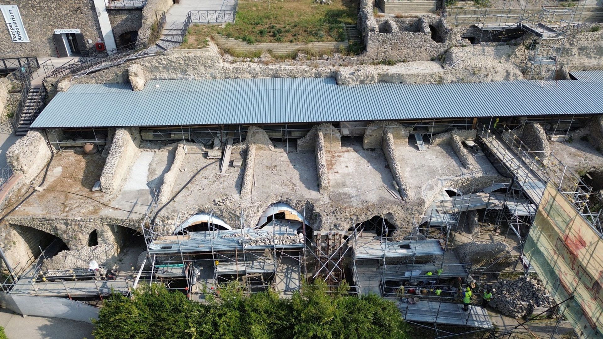 کاوش‌های باستان‌شناسی در اینسولا مریدونالی در محله جنوبی مرکز شهر باستانی پمپئی