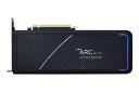 نمای بک‌پلیت کارت گرافیک اینتل آرک A770 با نمایش لوگو و کانکتور PCIe
