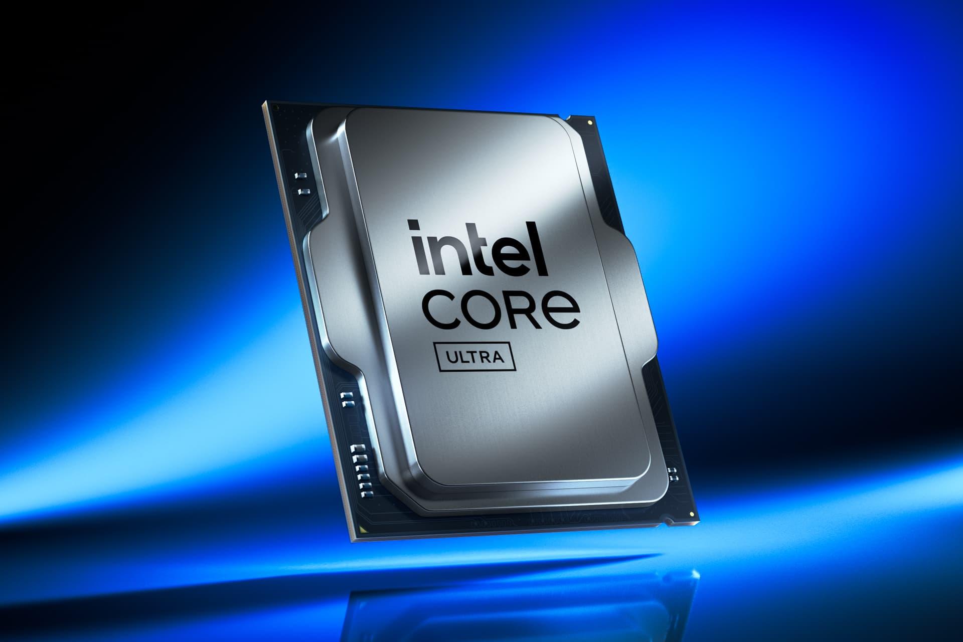 لوگو اینتل روی پردازنده‌های Intel Core Ultra 200S