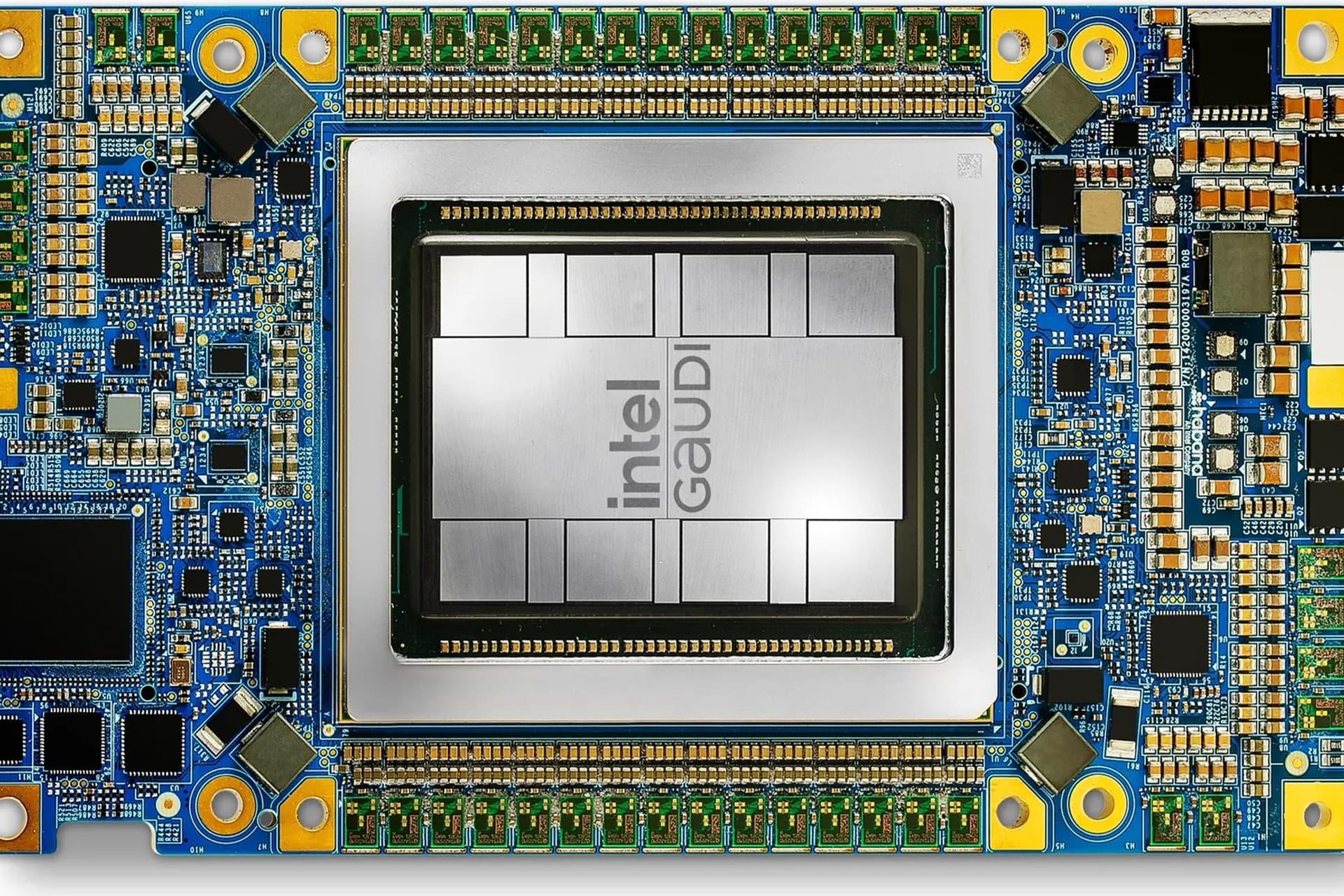پردازنده اینتل Intel Gaudi 3 از نمای بالا