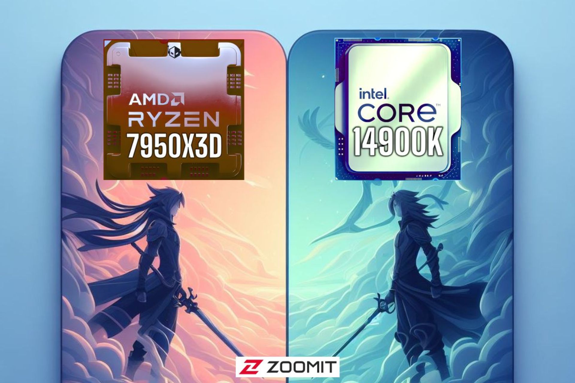 مقایسه اینتل Core i9 14900K با AMD Ryzen 9 7950X3D