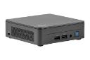 نمای نیمرخ کامپیوتر کوچک NUC 13 Pro اینتل با نمایش درگاه های پنل جلو و منافذ عبور هوای پنل سمت چپ