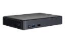 نمای نیمرخ کامپیوتر کوچک NUC Pro Chassis Element CMCM2FB اینتل با نمایش پنل جلو، بالا و سمت چپ