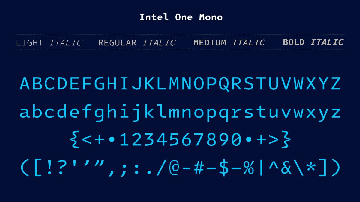 فونت اینتل وان مونو / Intel One Mono