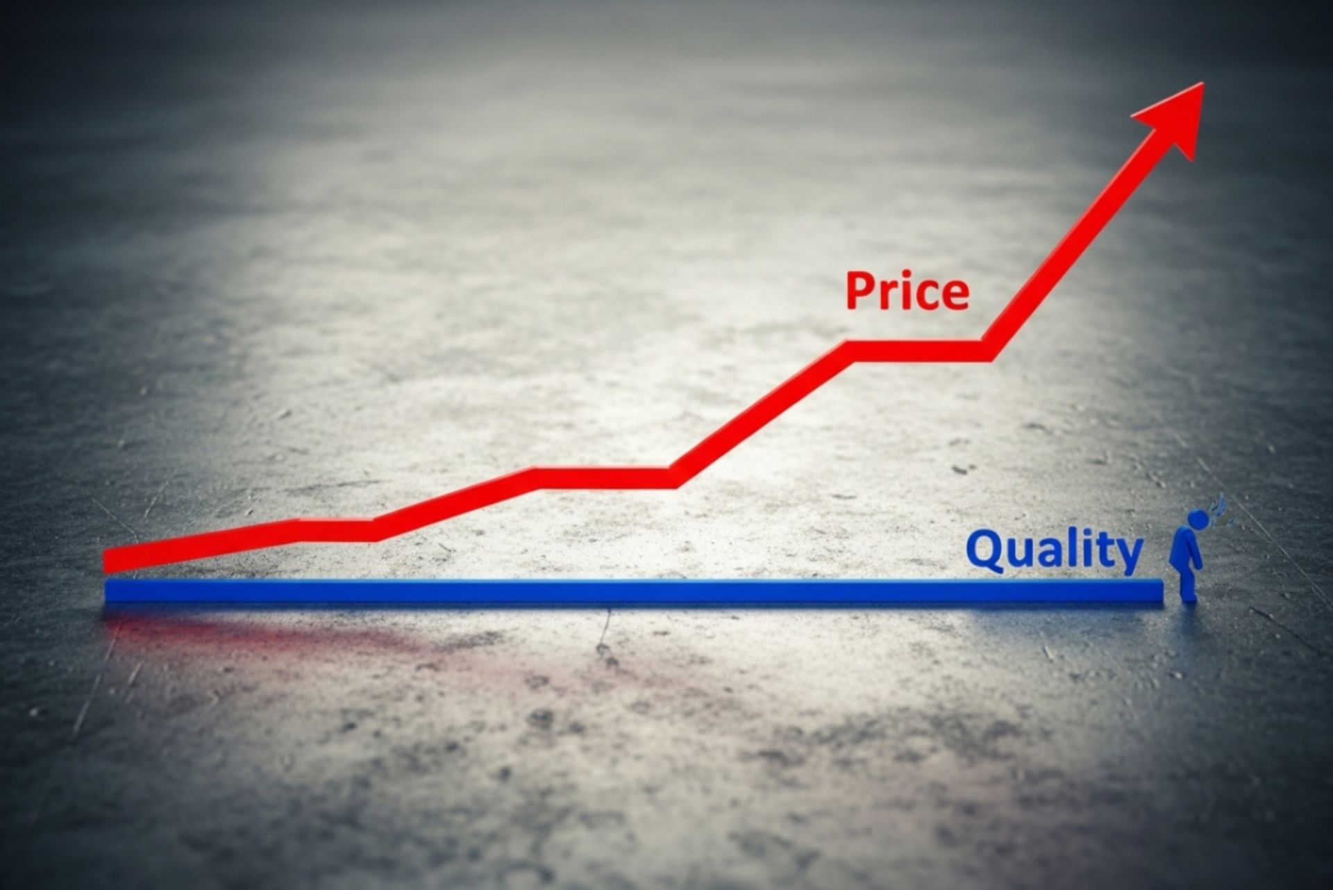 نمودار افزایش قیمت اینترنت در برابر کیفیت ثابت