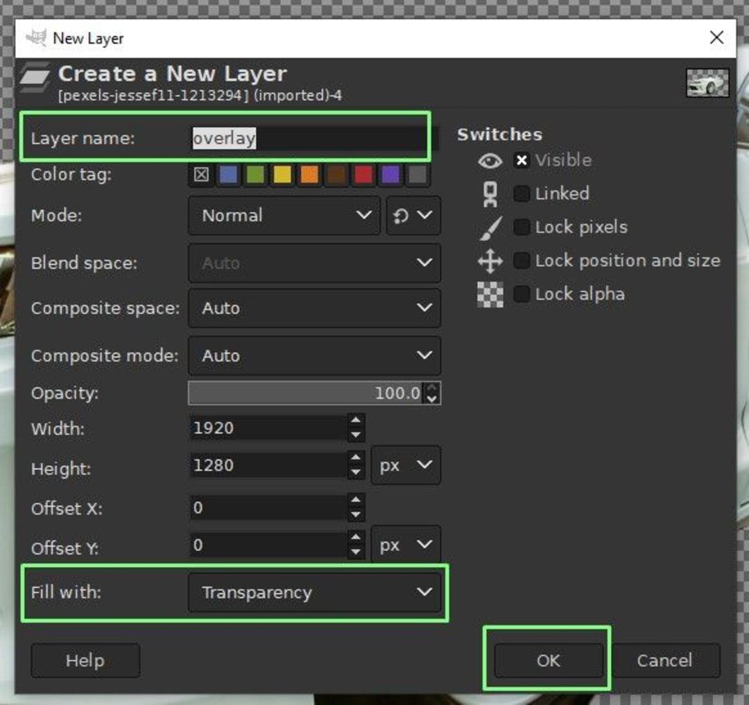 ایجاد لایه جدید در گیمپ