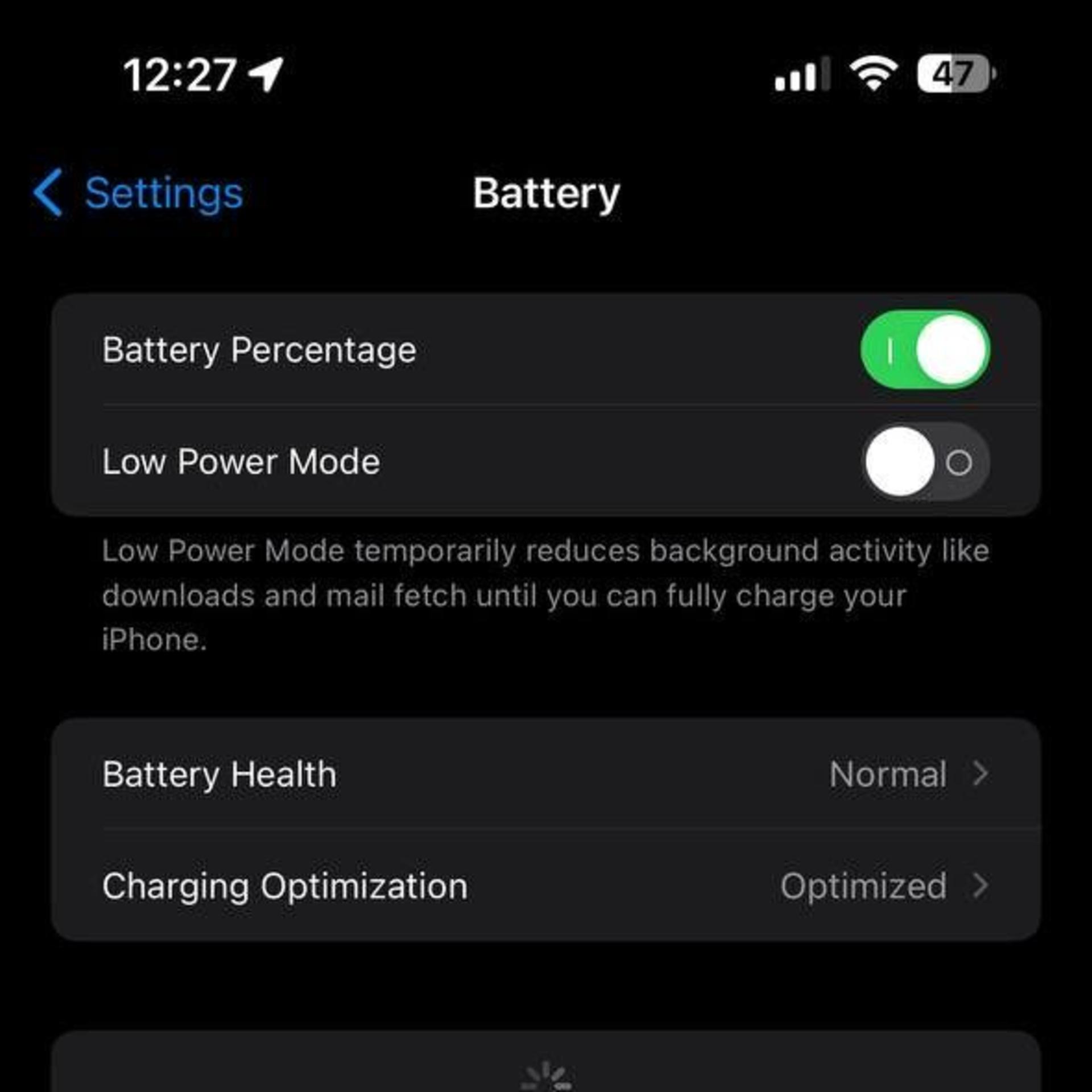 اطلاعات باتری و سلامت باتری در ios.17.4