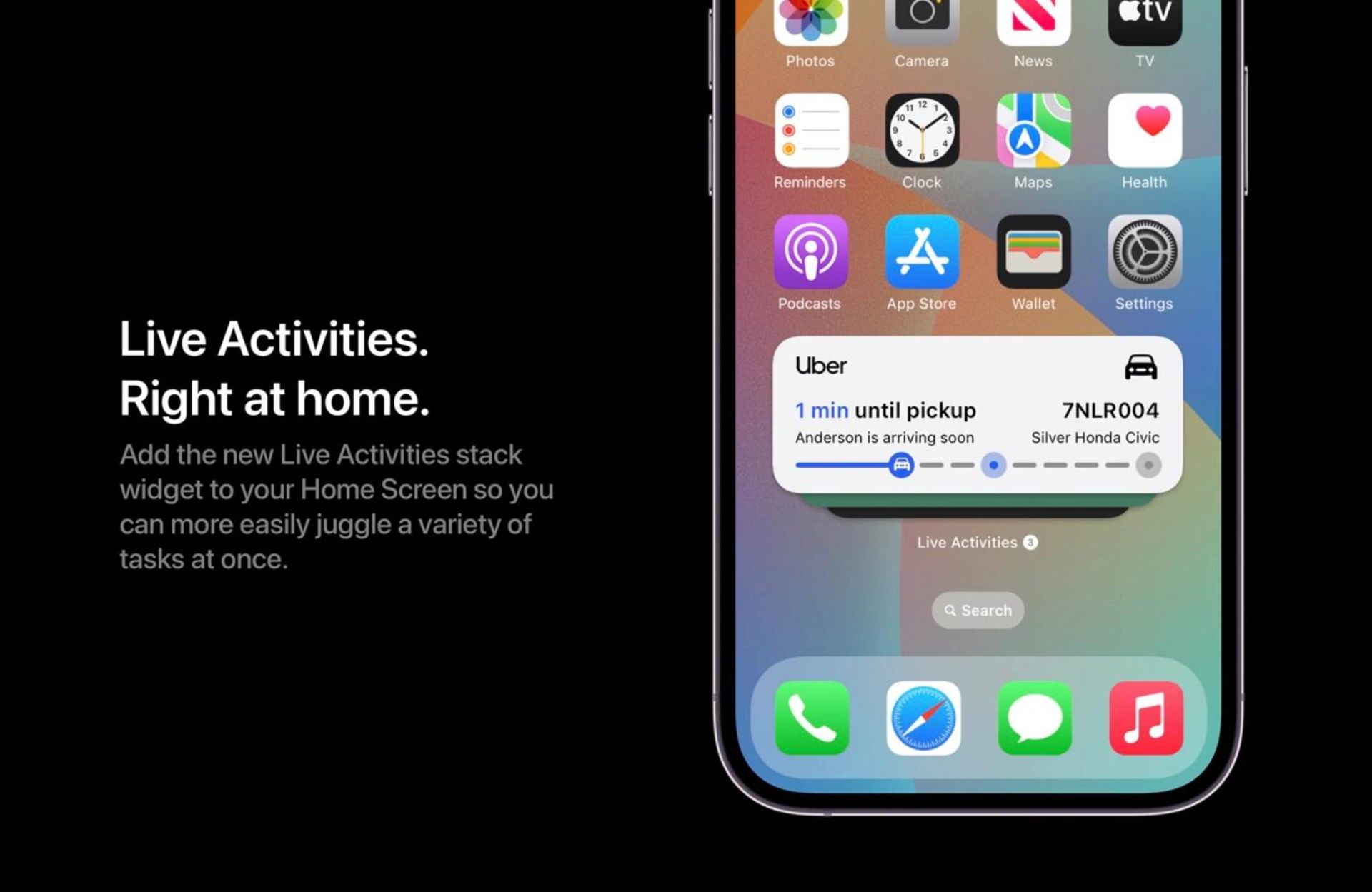 live activities در طرح مفهومی ios 17