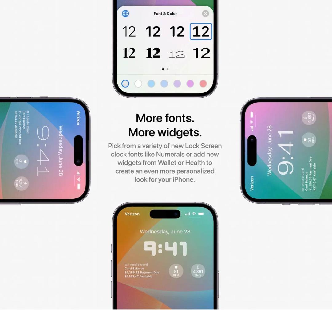 صفحه قفل طرح مفهومی ios 17