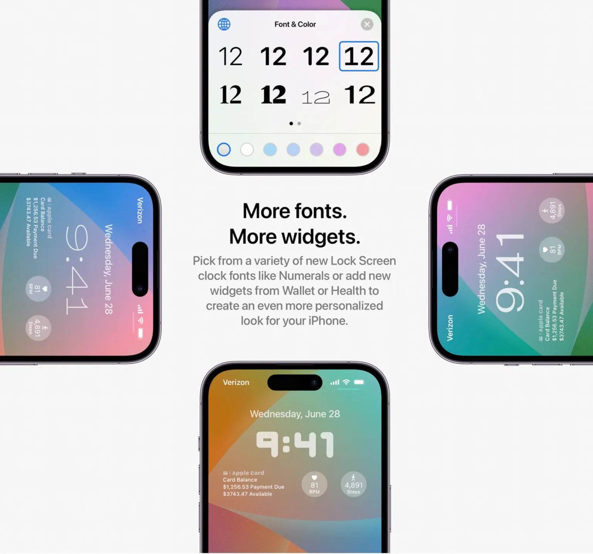 صفحه قفل طرح مفهومی ios 17