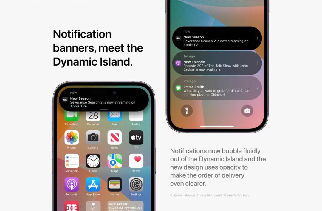 ظاهر اعلان‌ها در طرح مفهومی ios 17