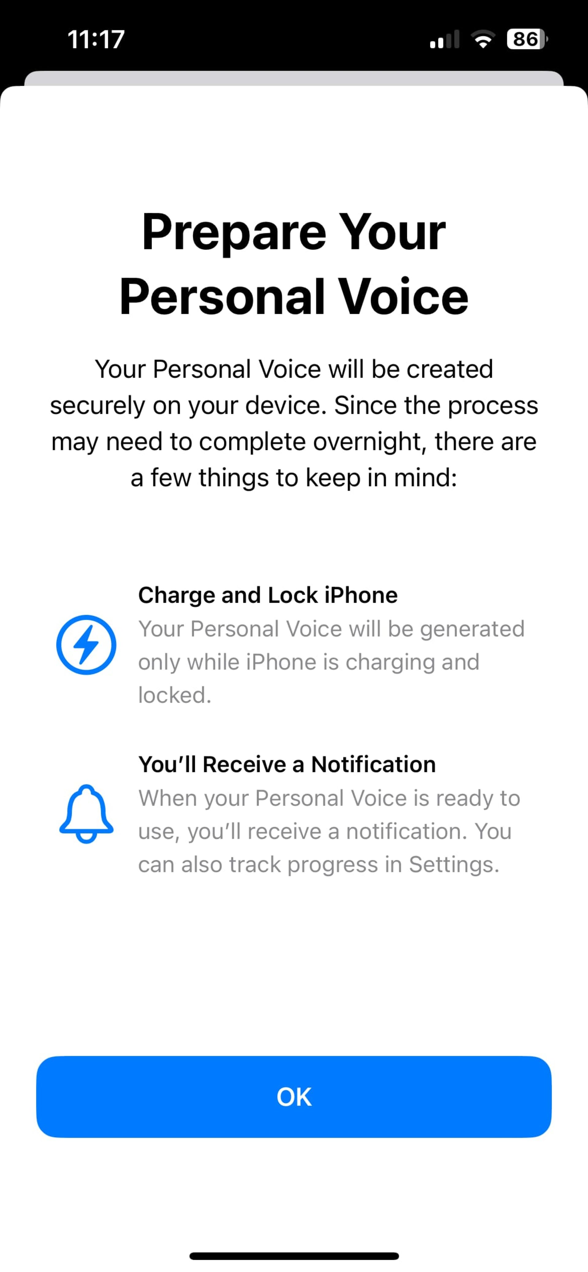 ios 17 personal voice