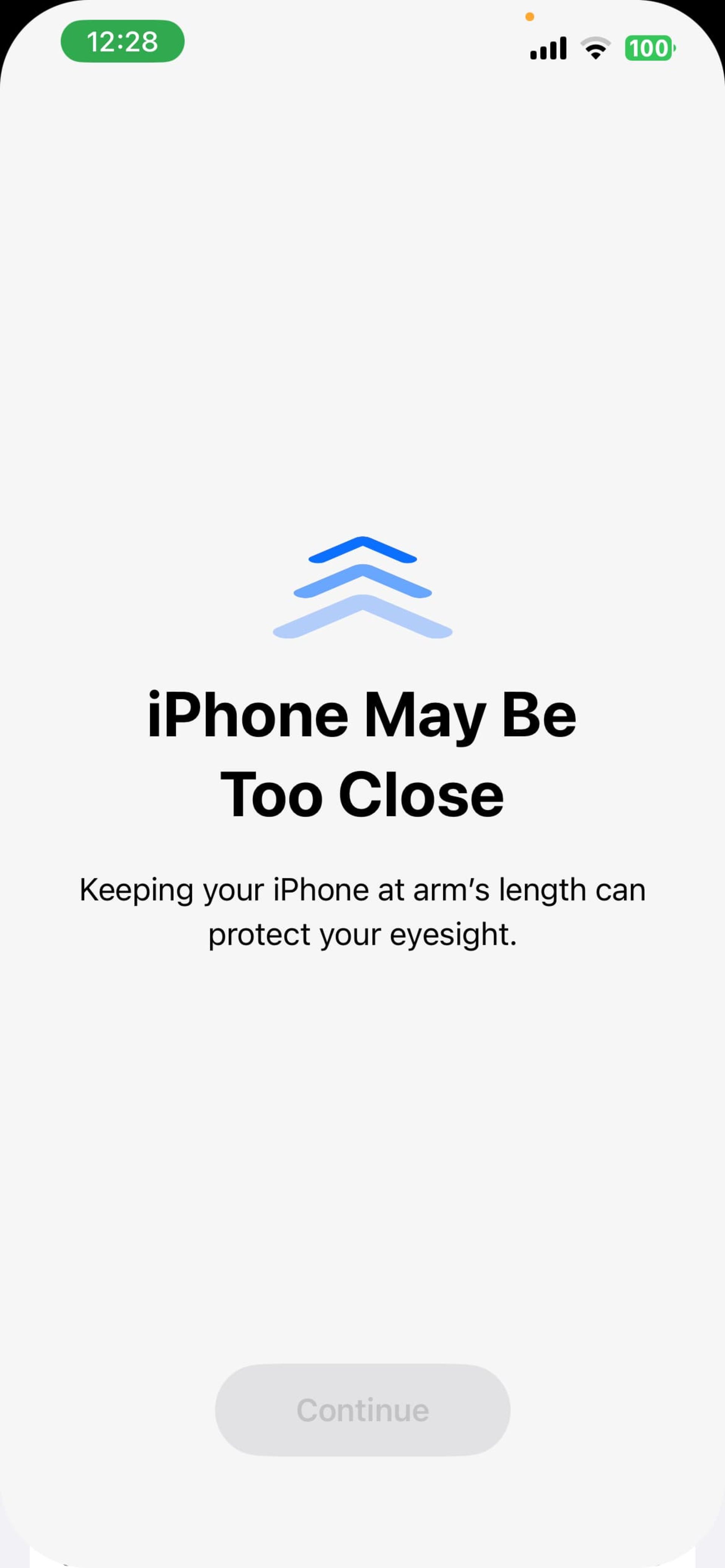 ios 17 screen distance