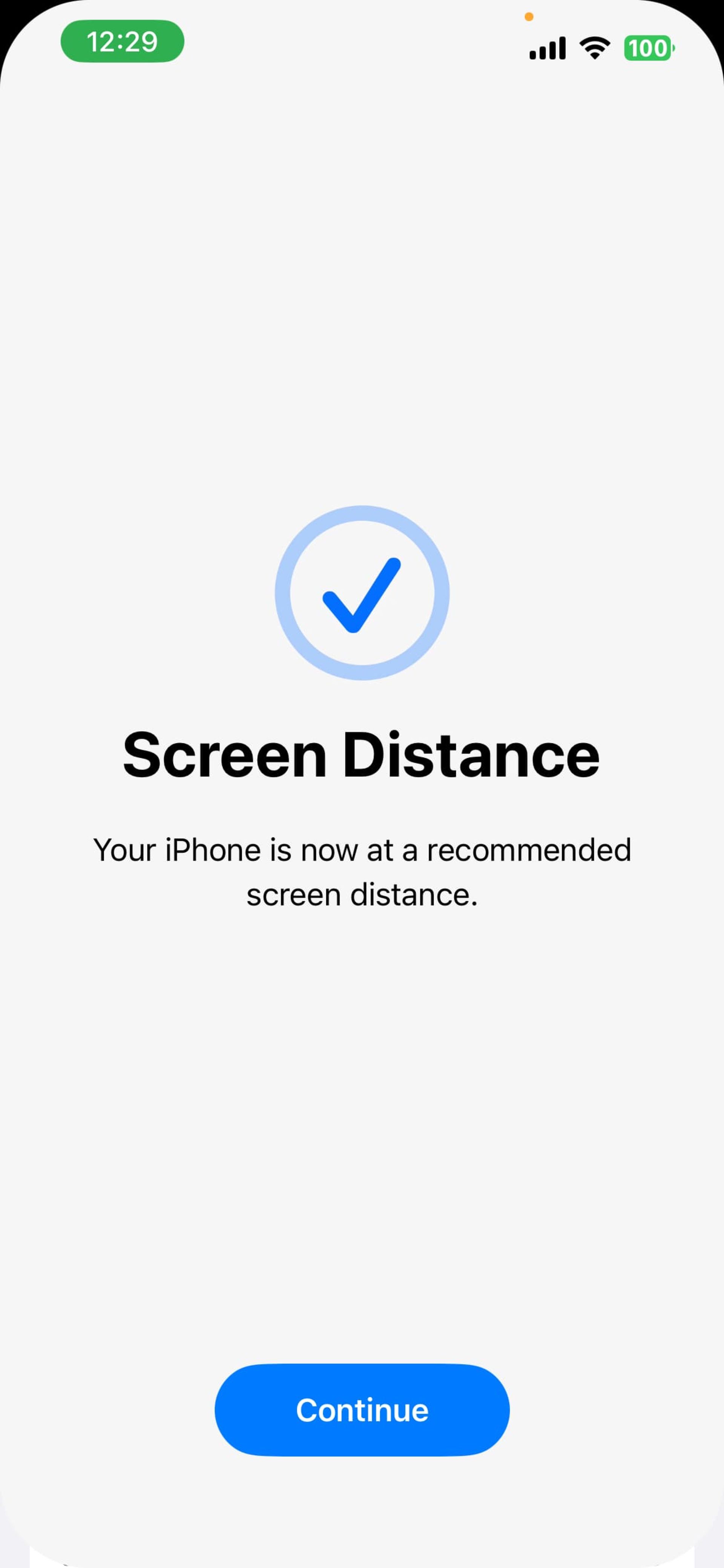 ios 17 screen distance