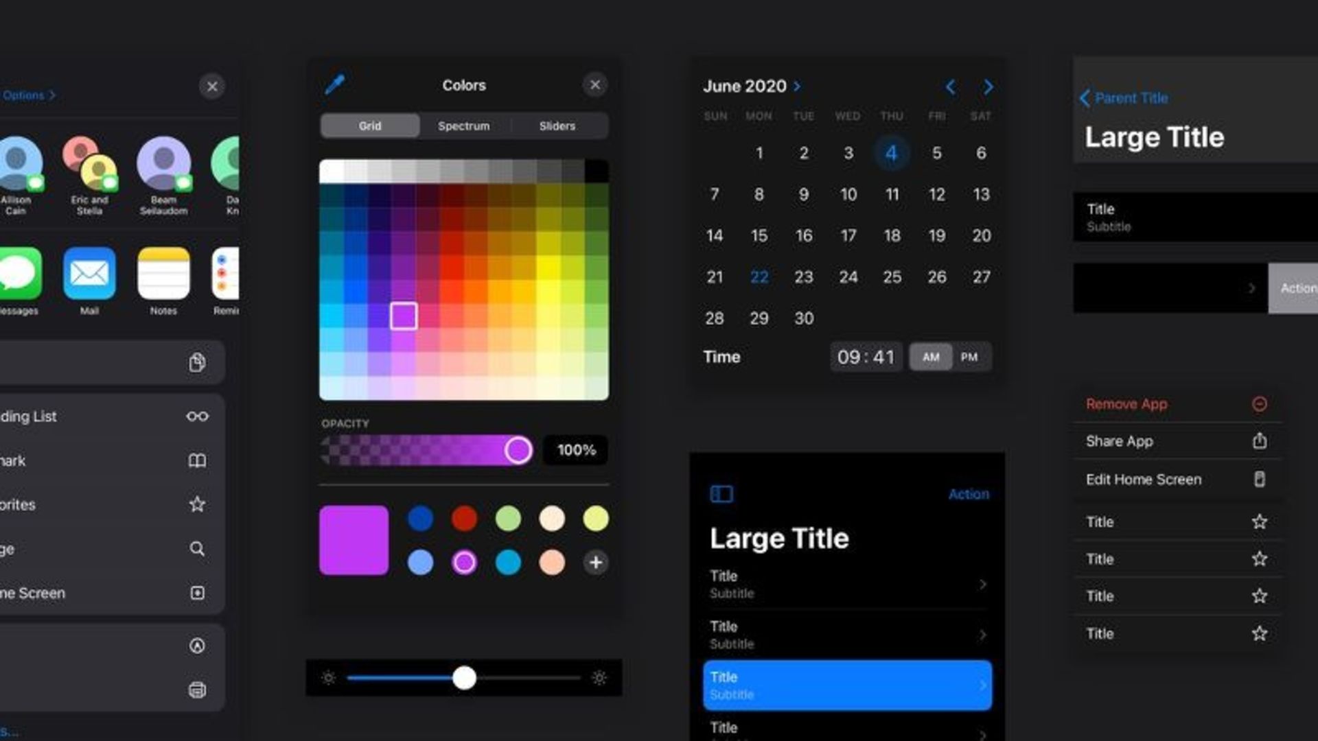طراحی و پالت رنگی بخش‌های مختلف iOS 18
