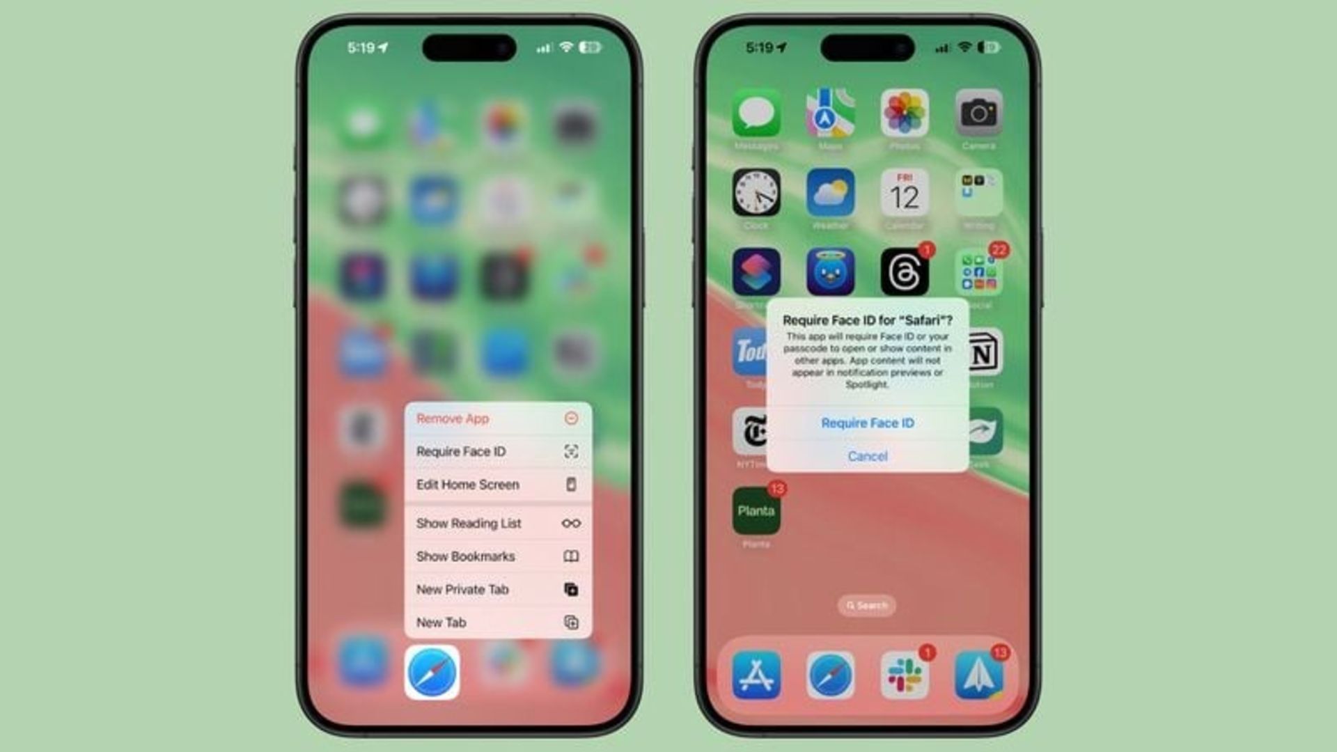 locked apps ios 18  اپل آیفون