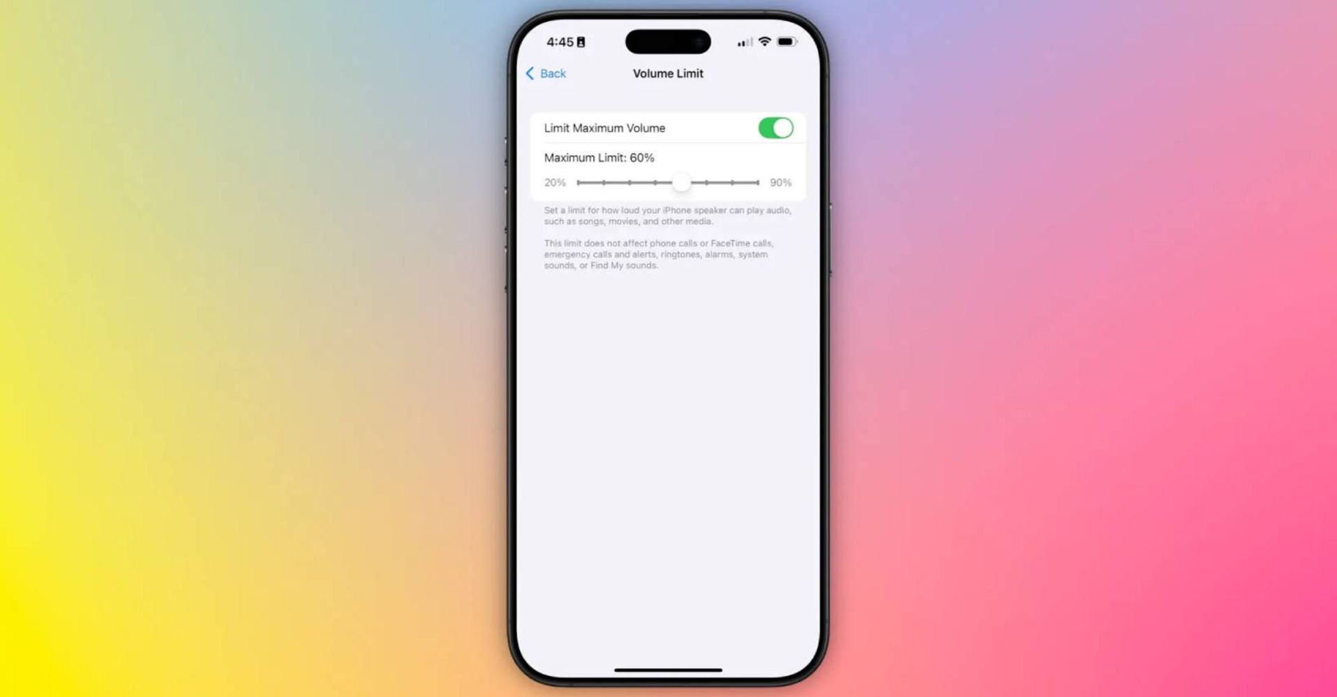 تنظیمات صدا در ios 18.2