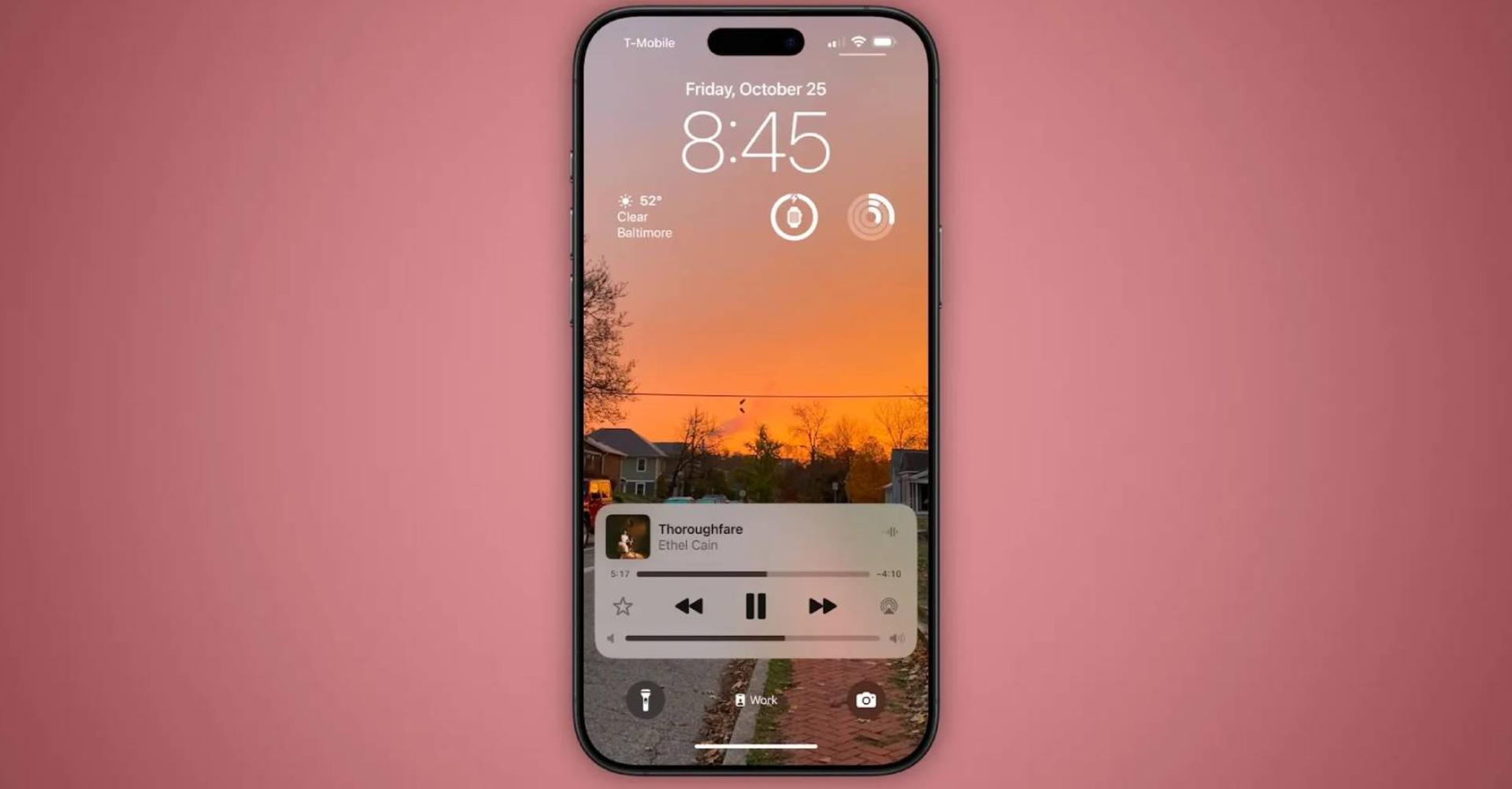 تنظیمات اسلایدر صدا در صفحه قفل ios 18.2