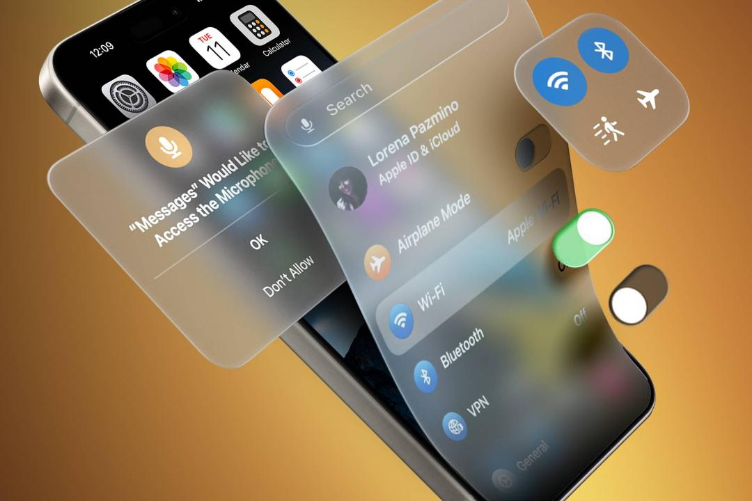 طراحی شیشه ای iOS 19