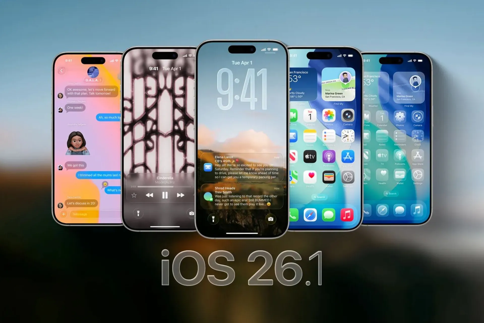 قابلیت liquid glass toggle در ios 26.1