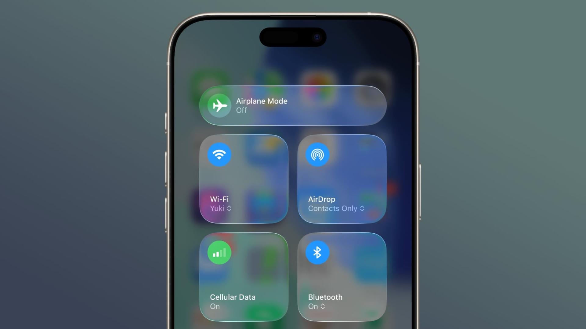 کنترل سنتر آیفون در iOS 26 بتای سوم