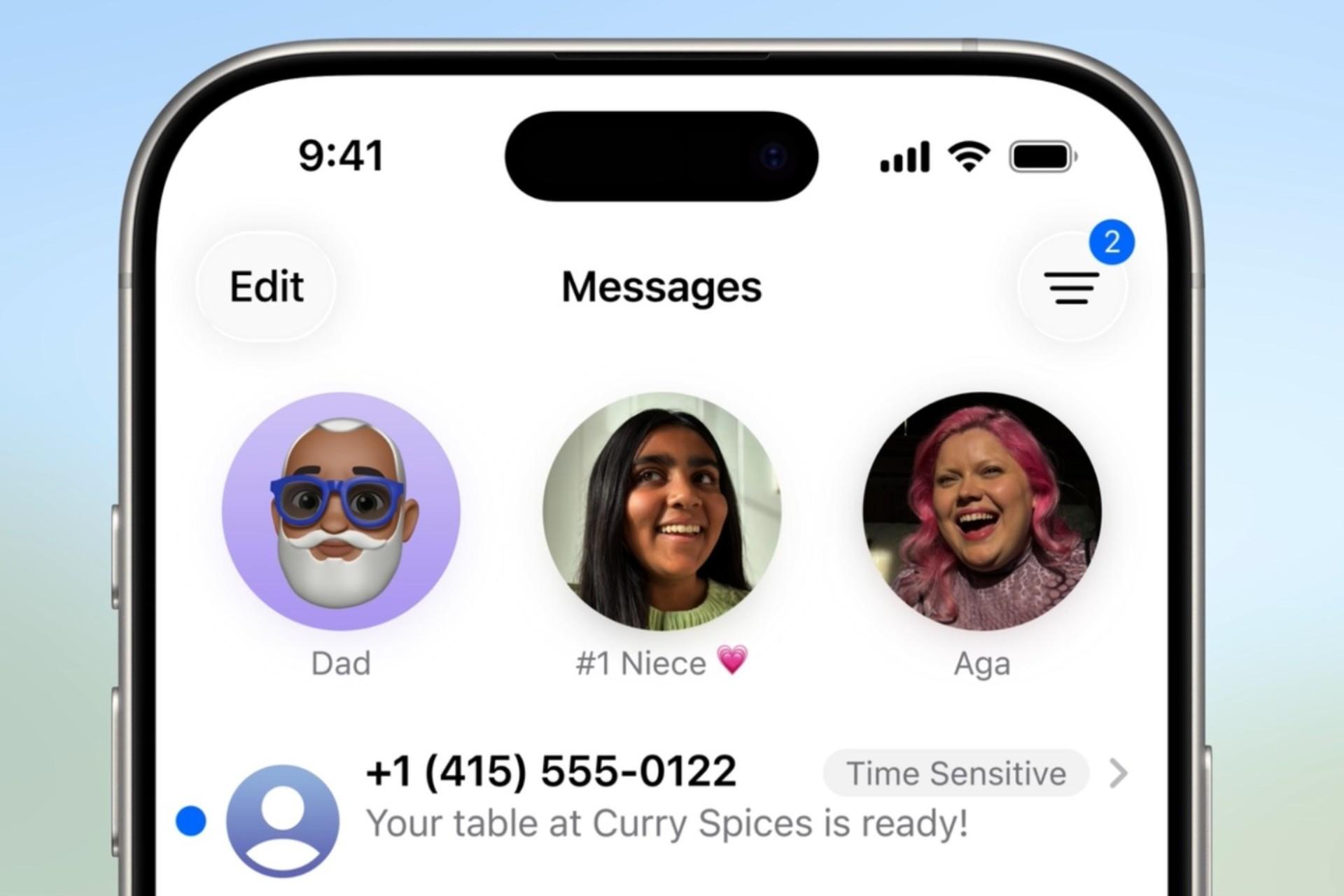 طراحی جدید پیام‌رسان iOS