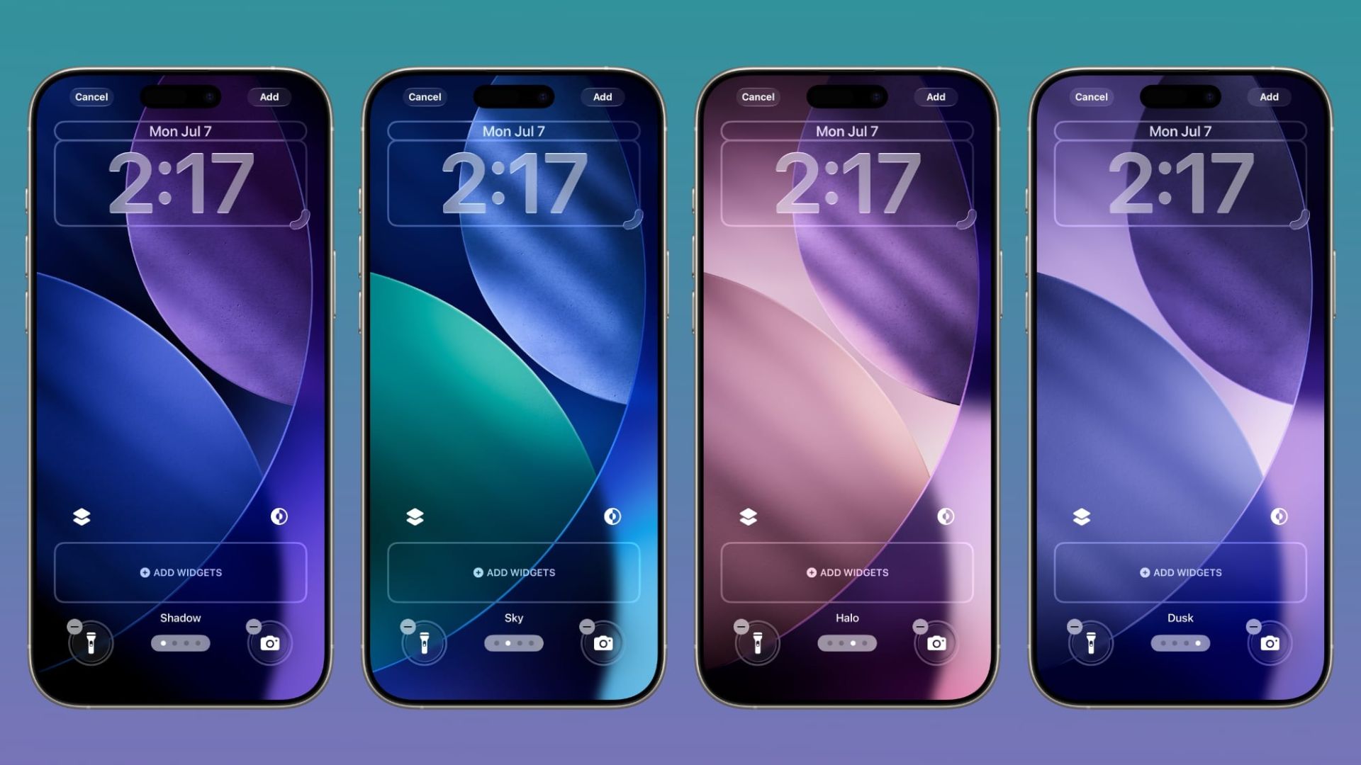 چند گوشی آیفون با والپیپر iOS 26 حالت تیره