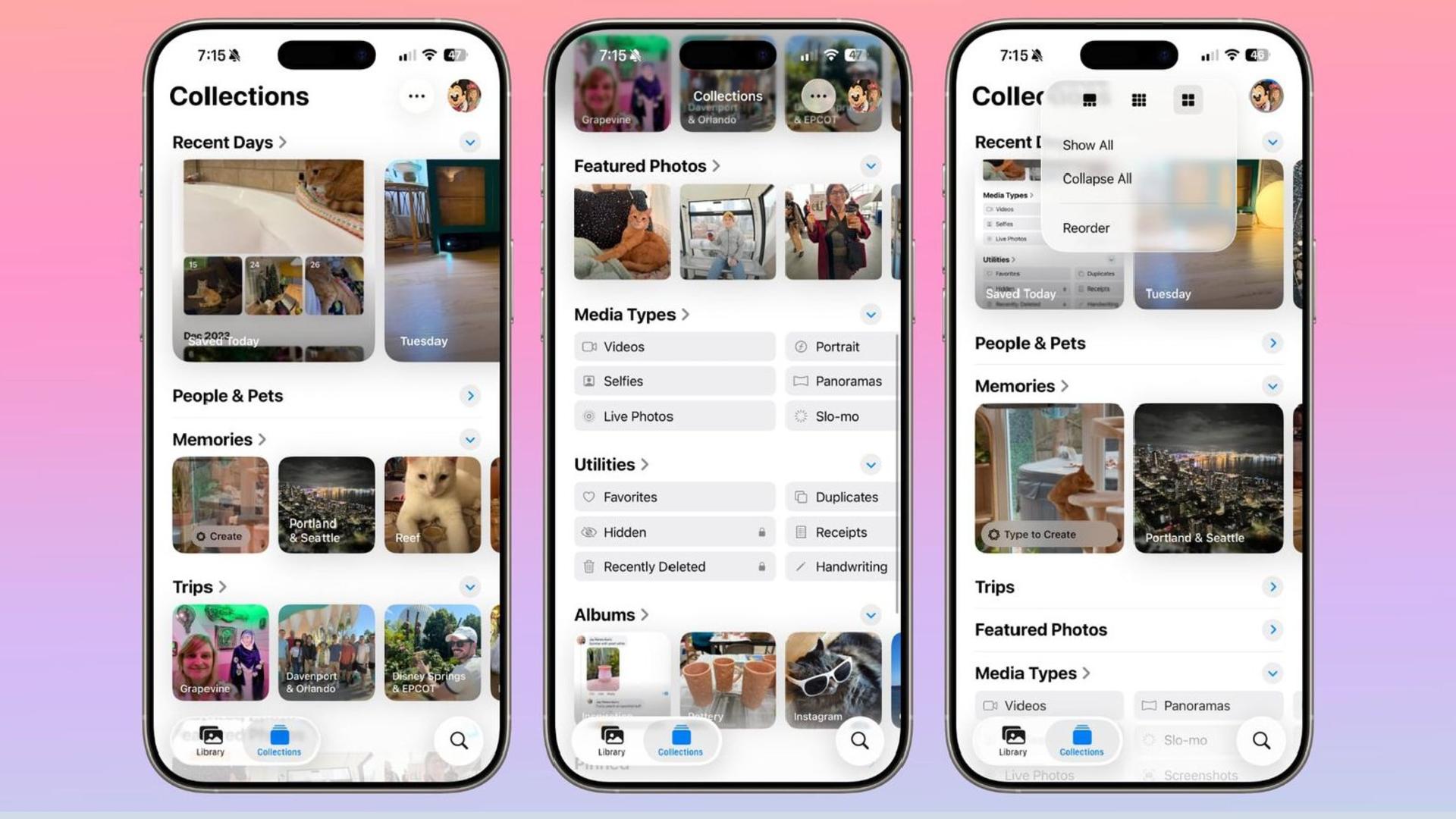 کلکسیون ها در iOS 26