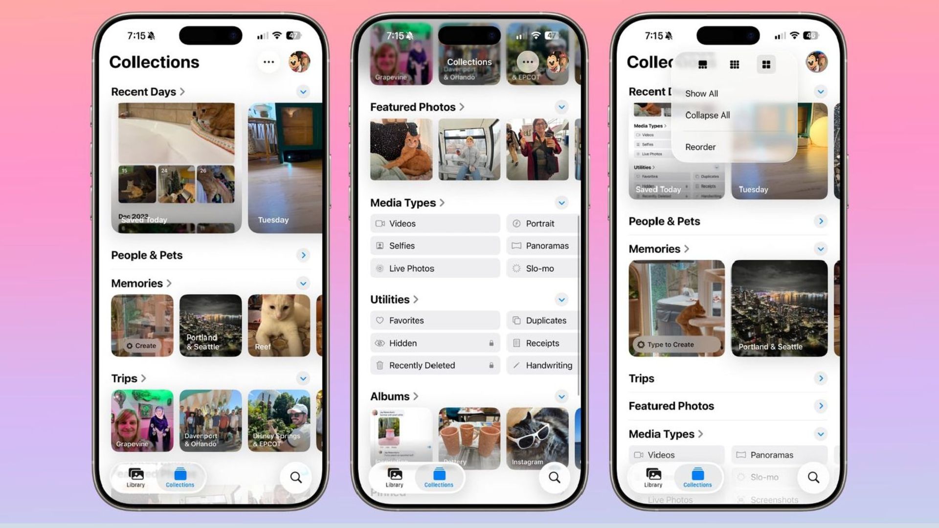 کلکسیون ها در iOS 26