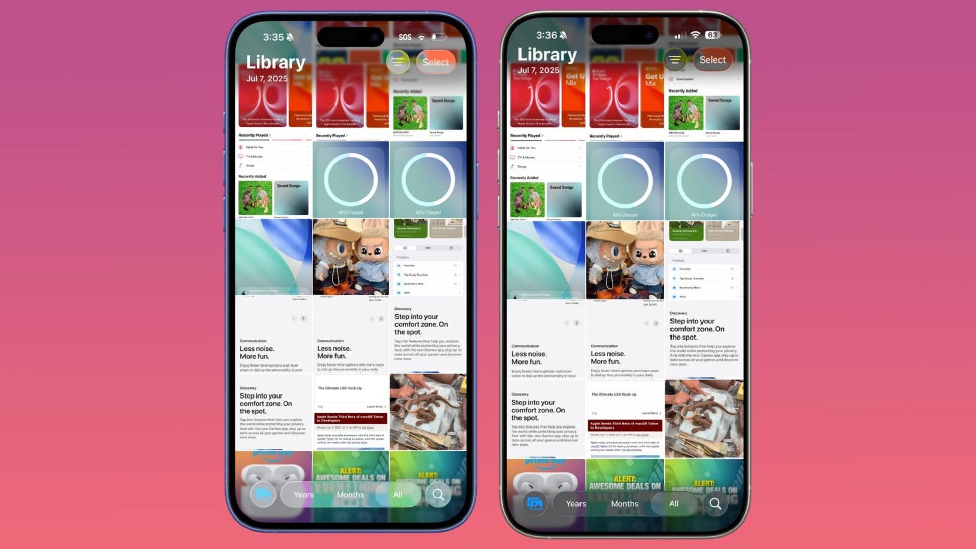 ios 26 بتا ۳ درمقابل ios 26 بتا ۲- اپ فوتوز