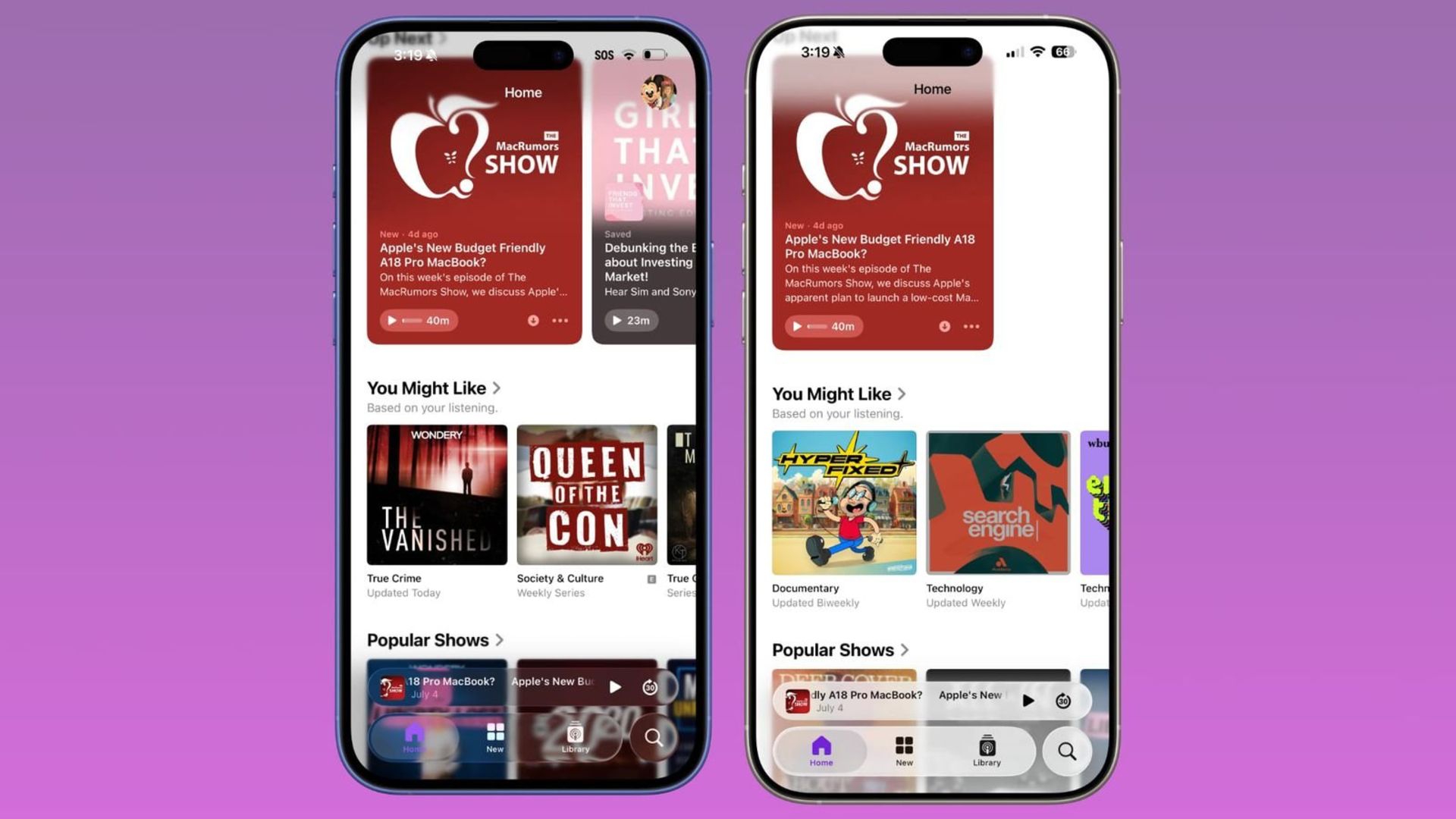 ios 26 بتا ۳ درمقابل ios 26 بتا ۲ - اپ پادکست