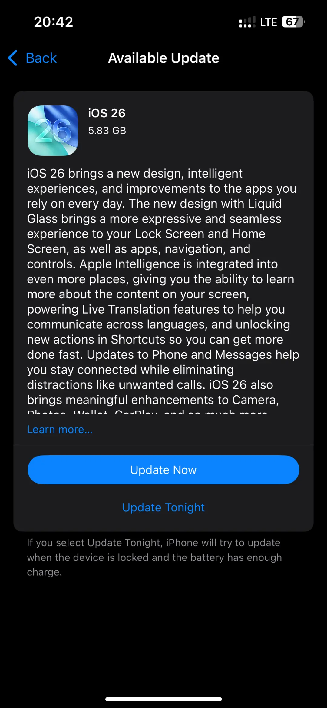 آپدیت iOS 26