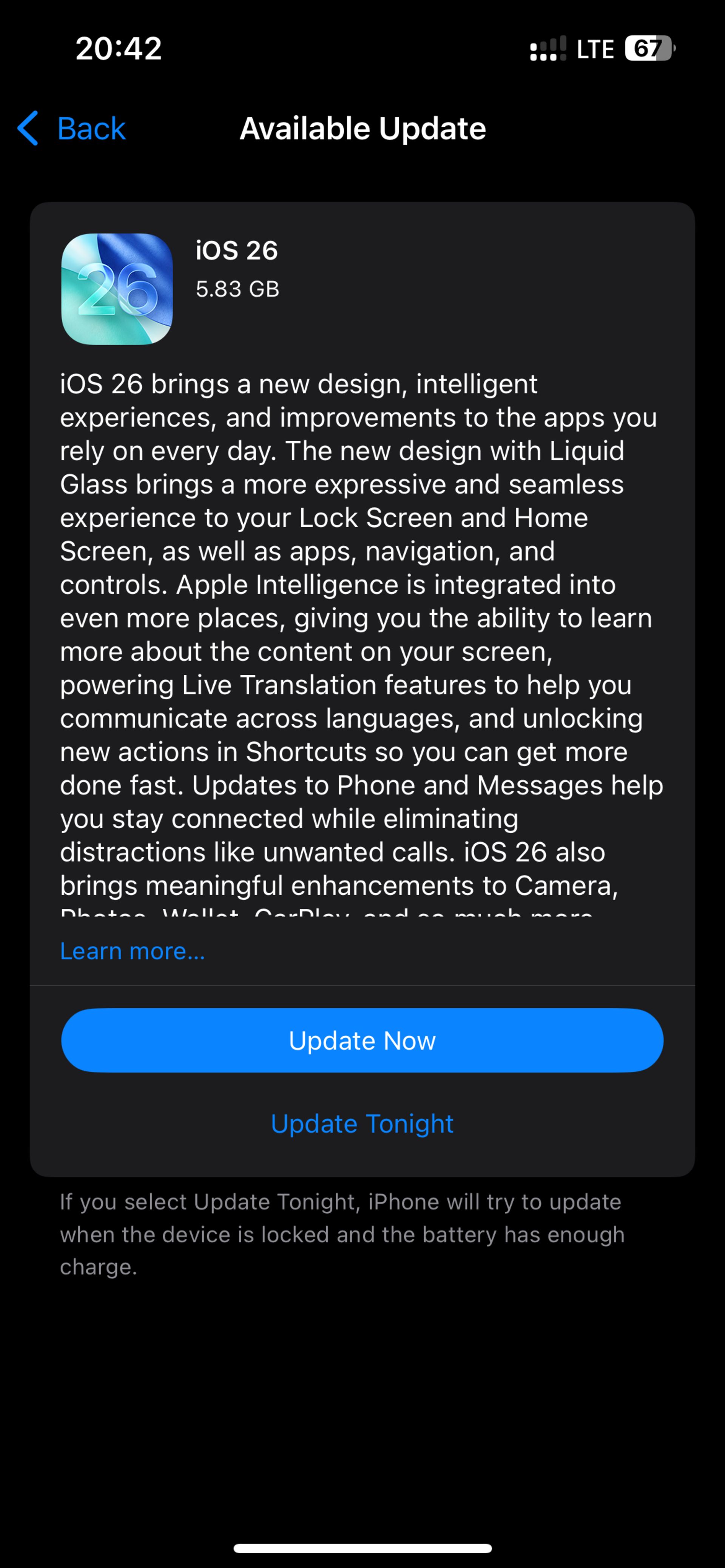 آپدیت iOS 26