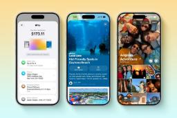 سه گوشی آیفون در حال نمایش قابلیت‌های iOS 27