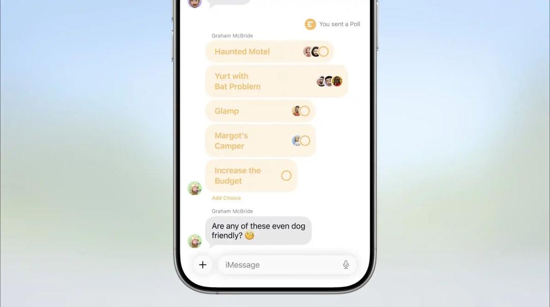 قابلیت تعیین پس زمینه در پیام رسان iOS 26