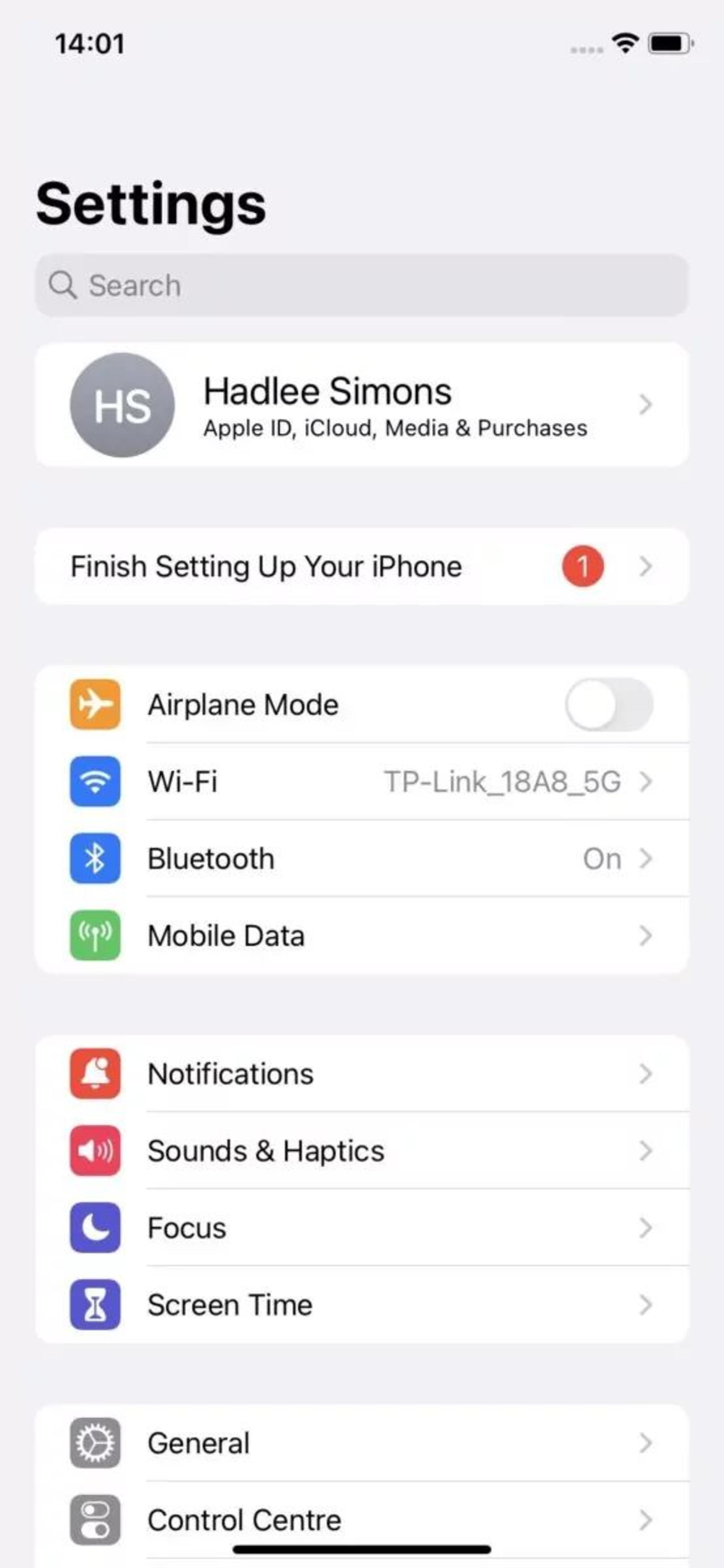 تنظیمات ios