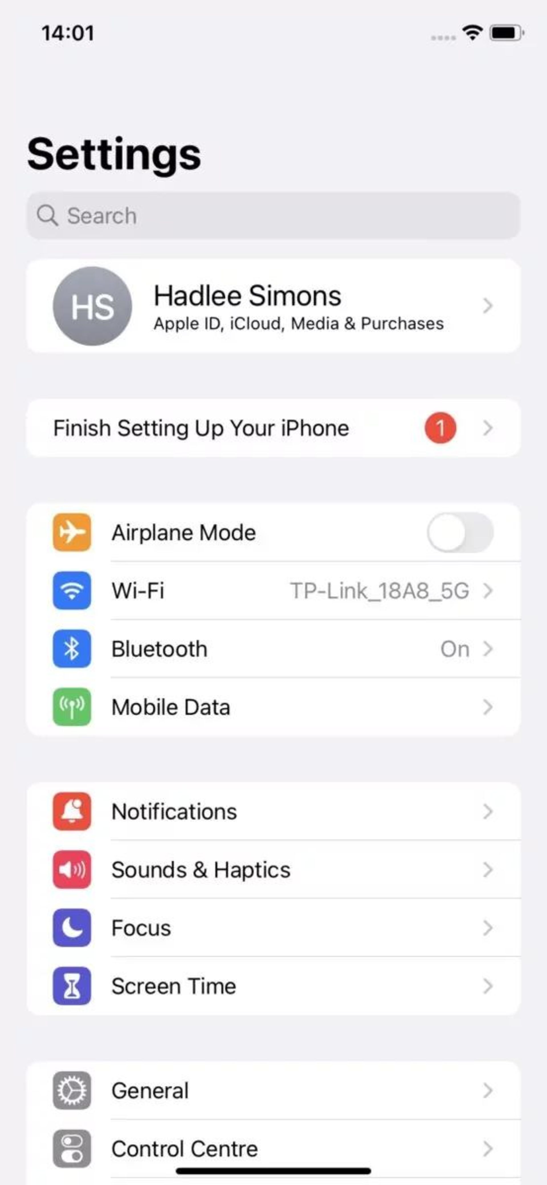 تنظیمات ios