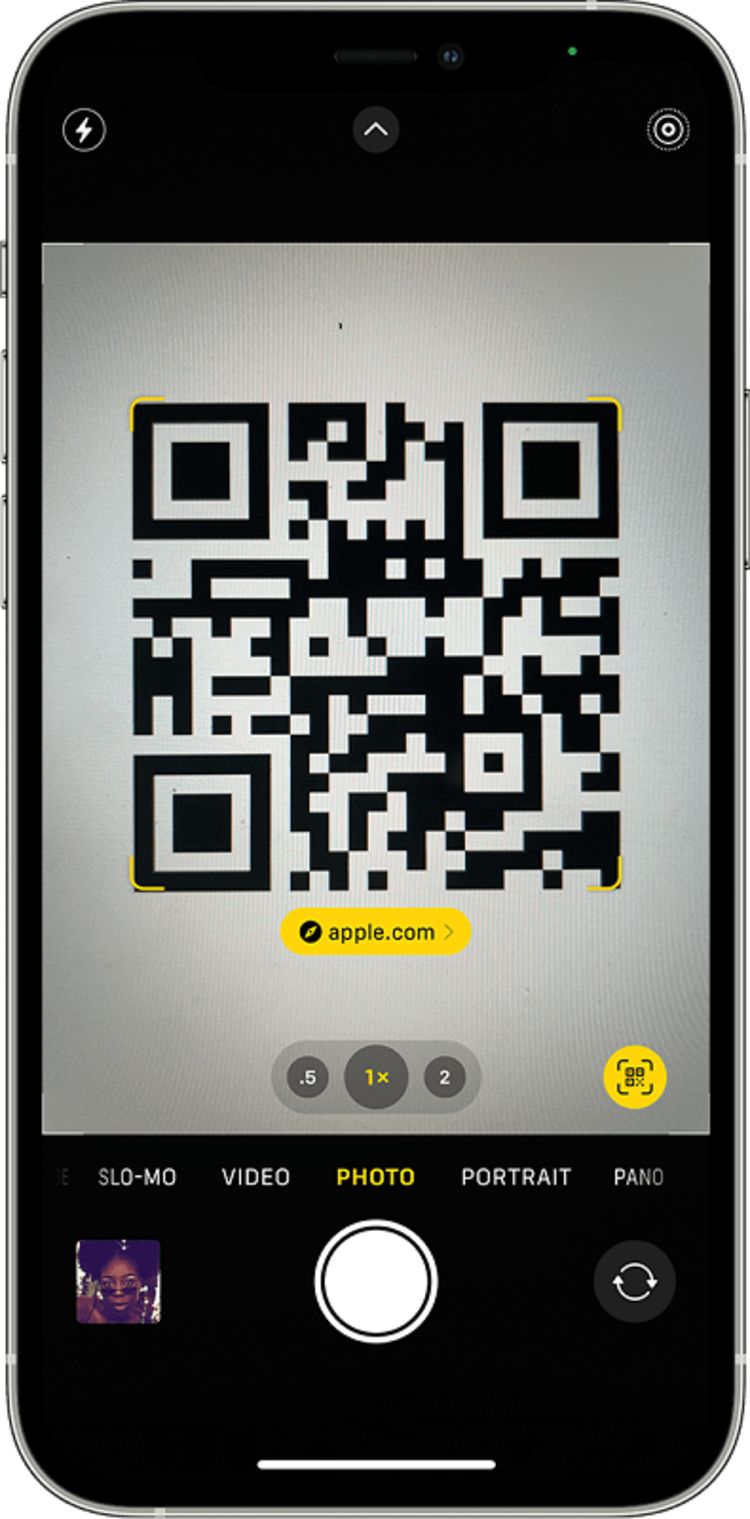 نحوه اسکن کد QR با گوشی آیفون