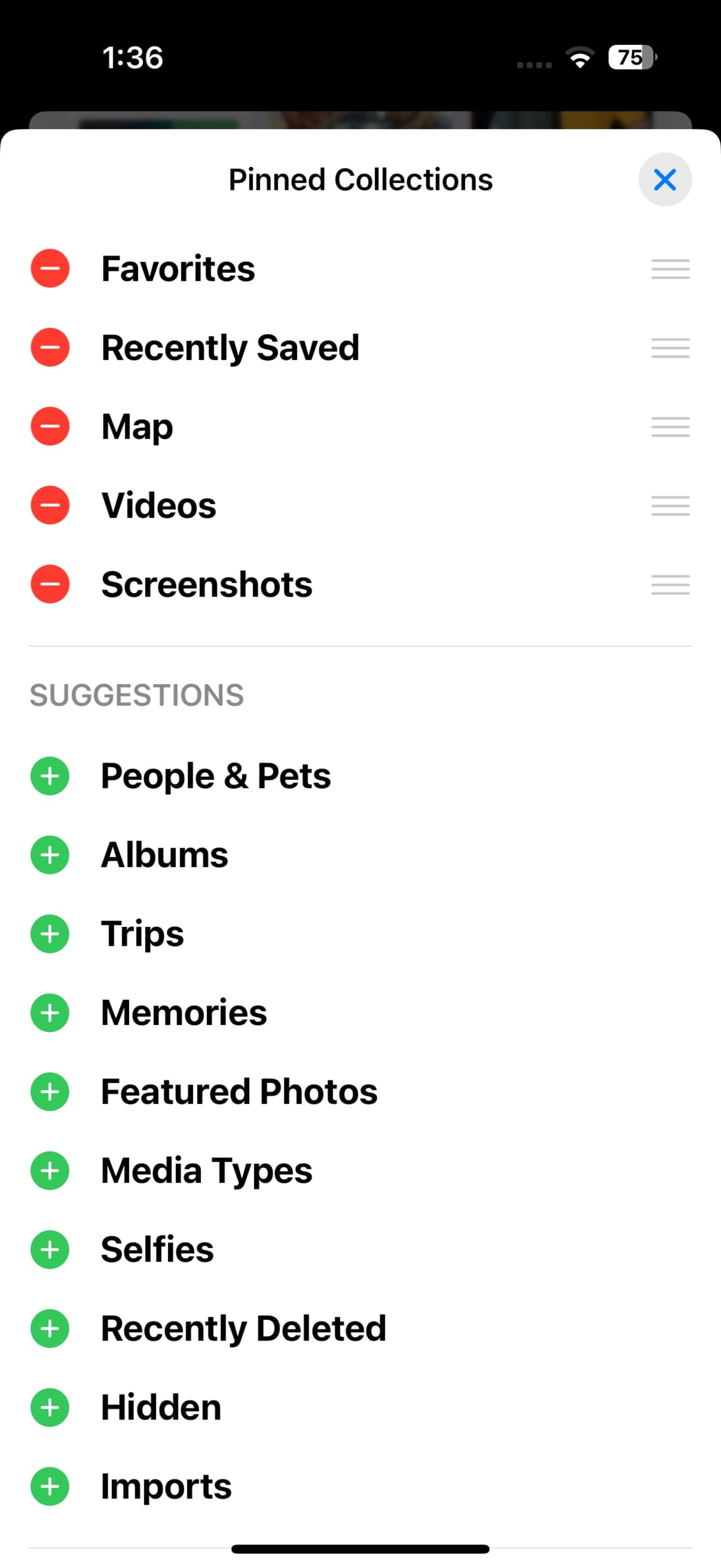 Collections of images in iOS 18