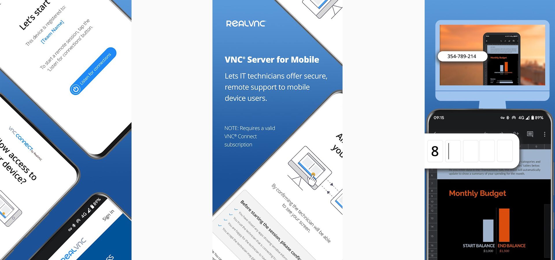 تصاویر معرفی قابلیت های اپ VNC سیستم عامل iOS